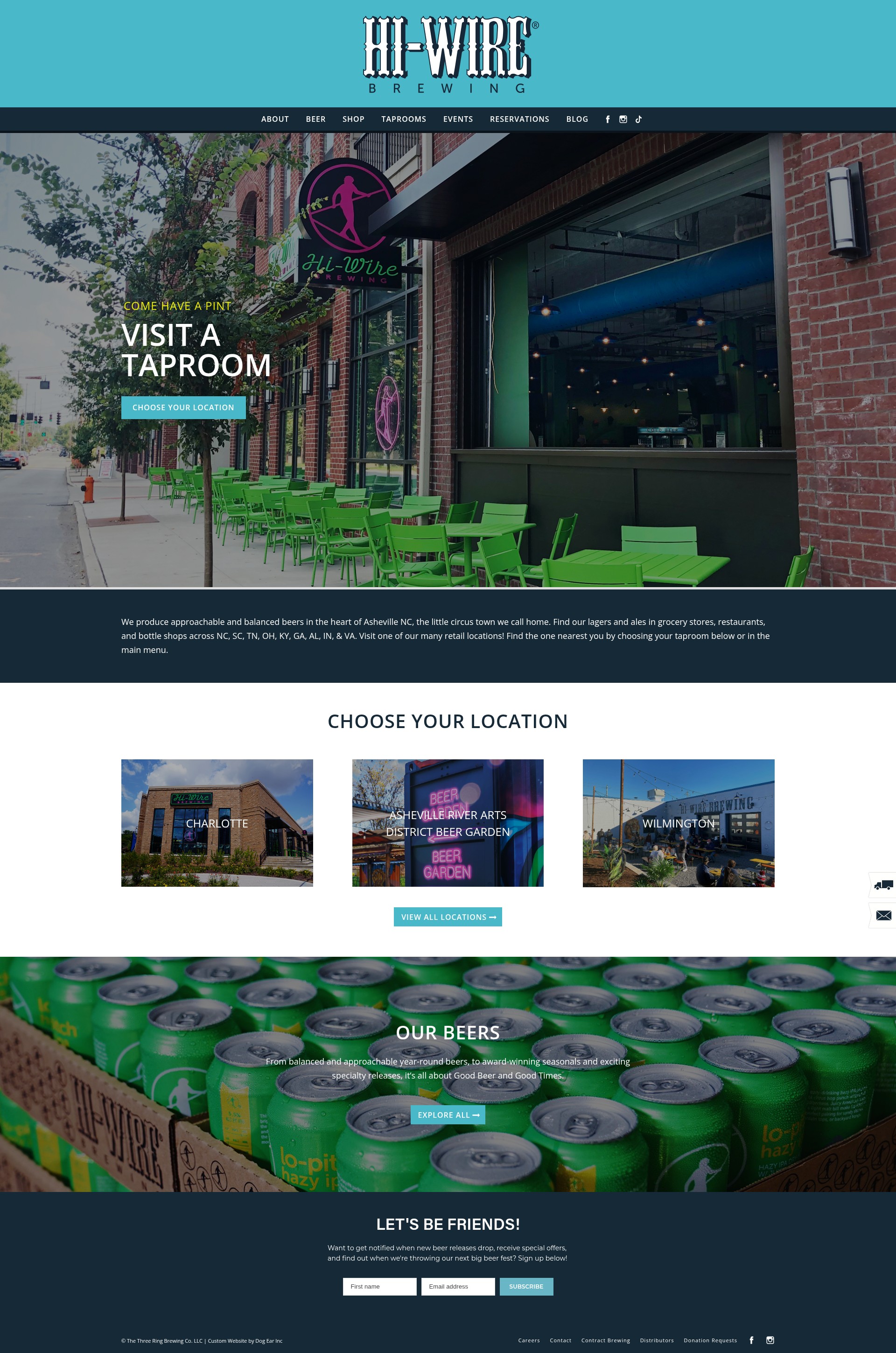 Screenshot of hiwirebrewing.com