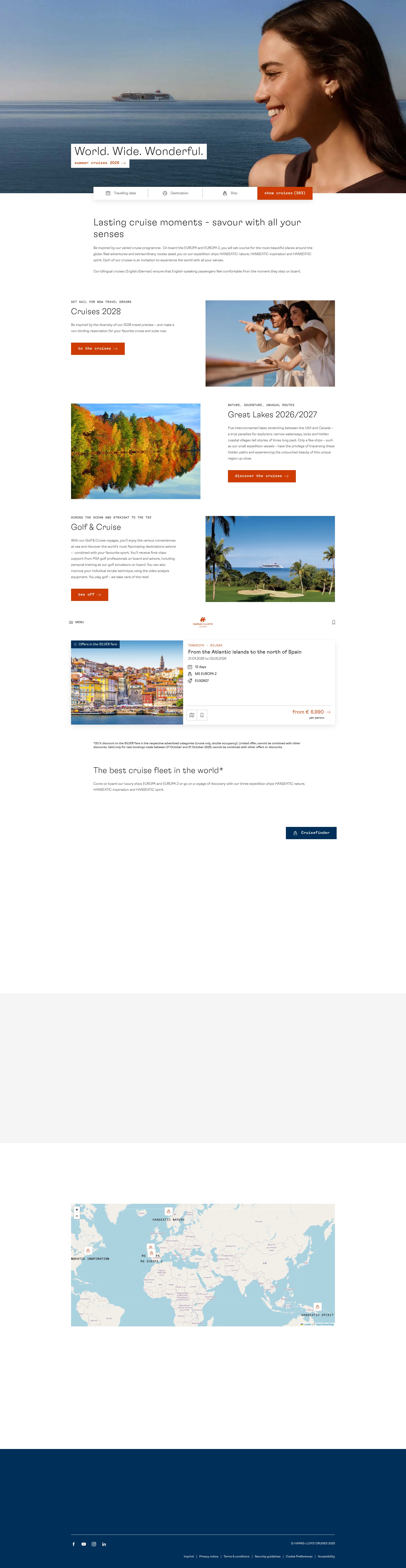 Screenshot of hl-cruises.com