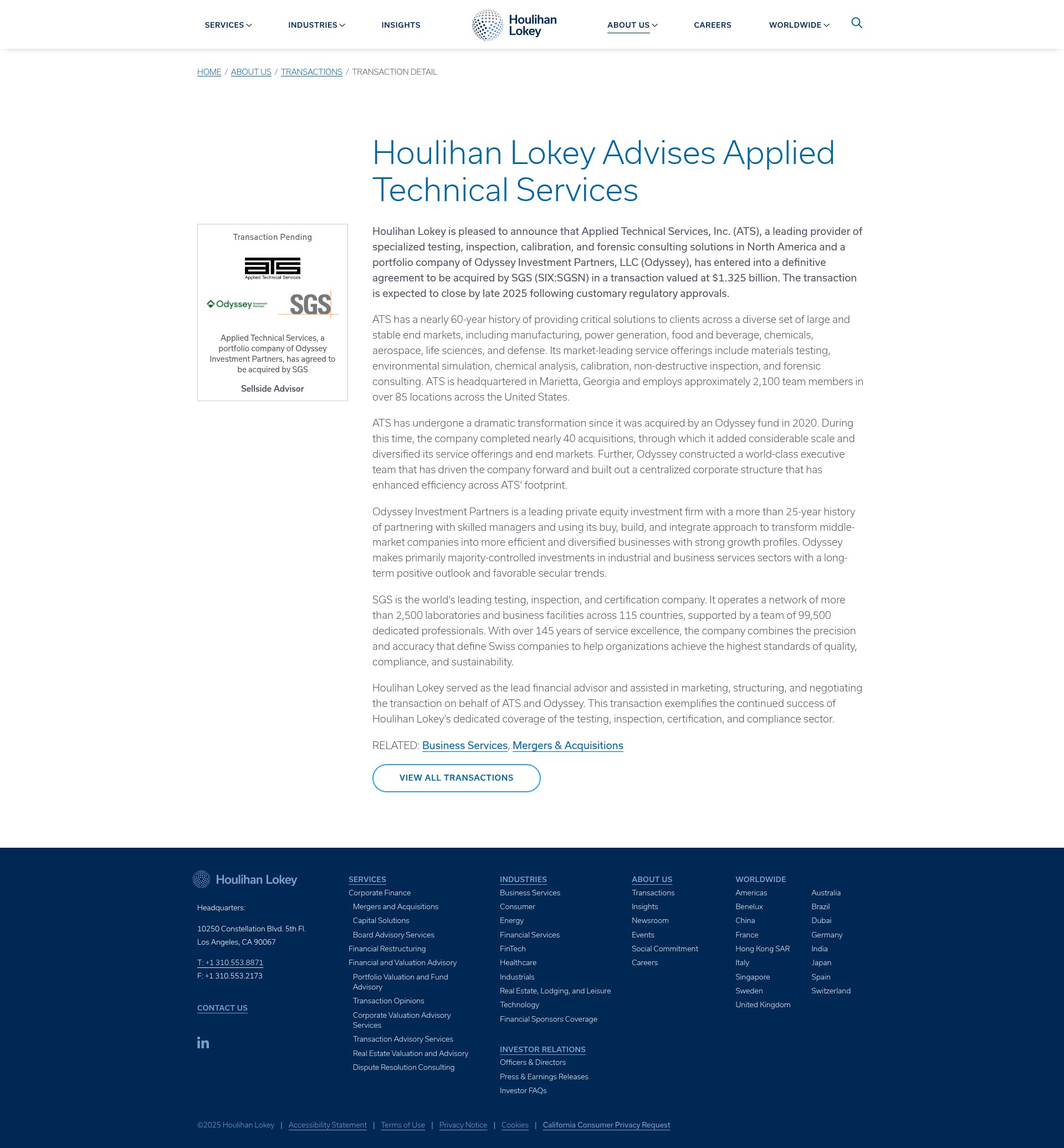 Screenshot of hl.com