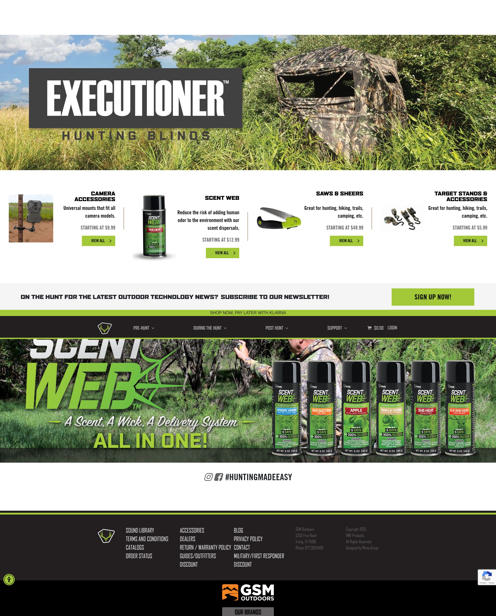 Screenshot of hmeproducts.com