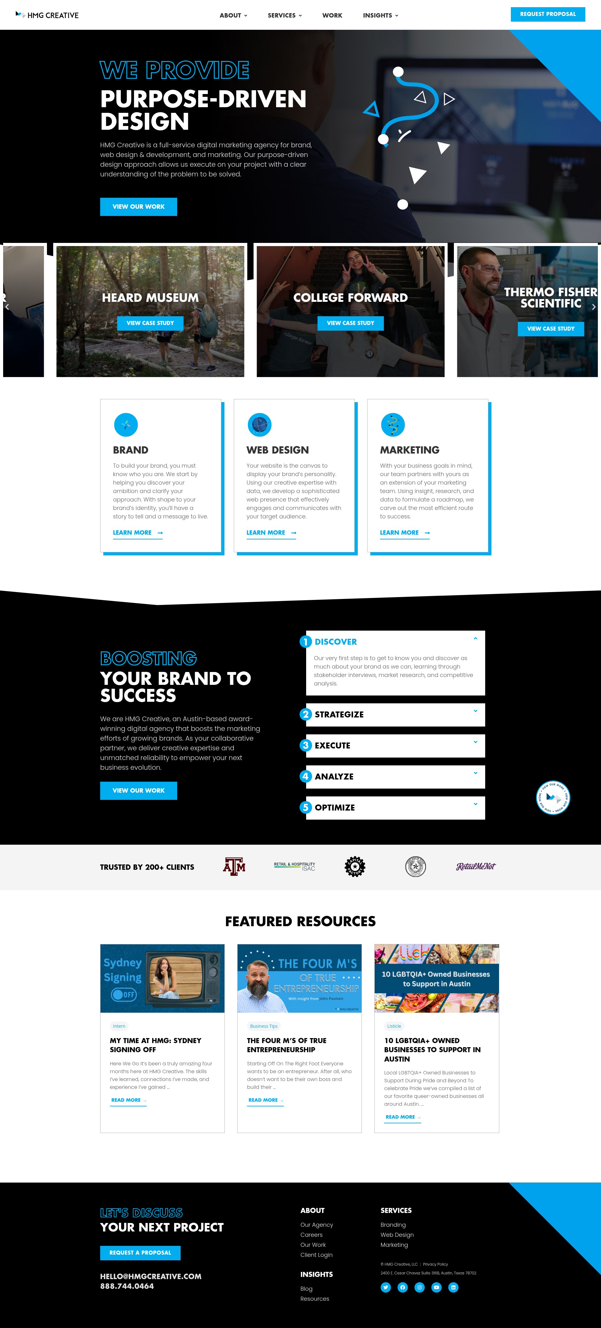 Screenshot of hmgcreative.com