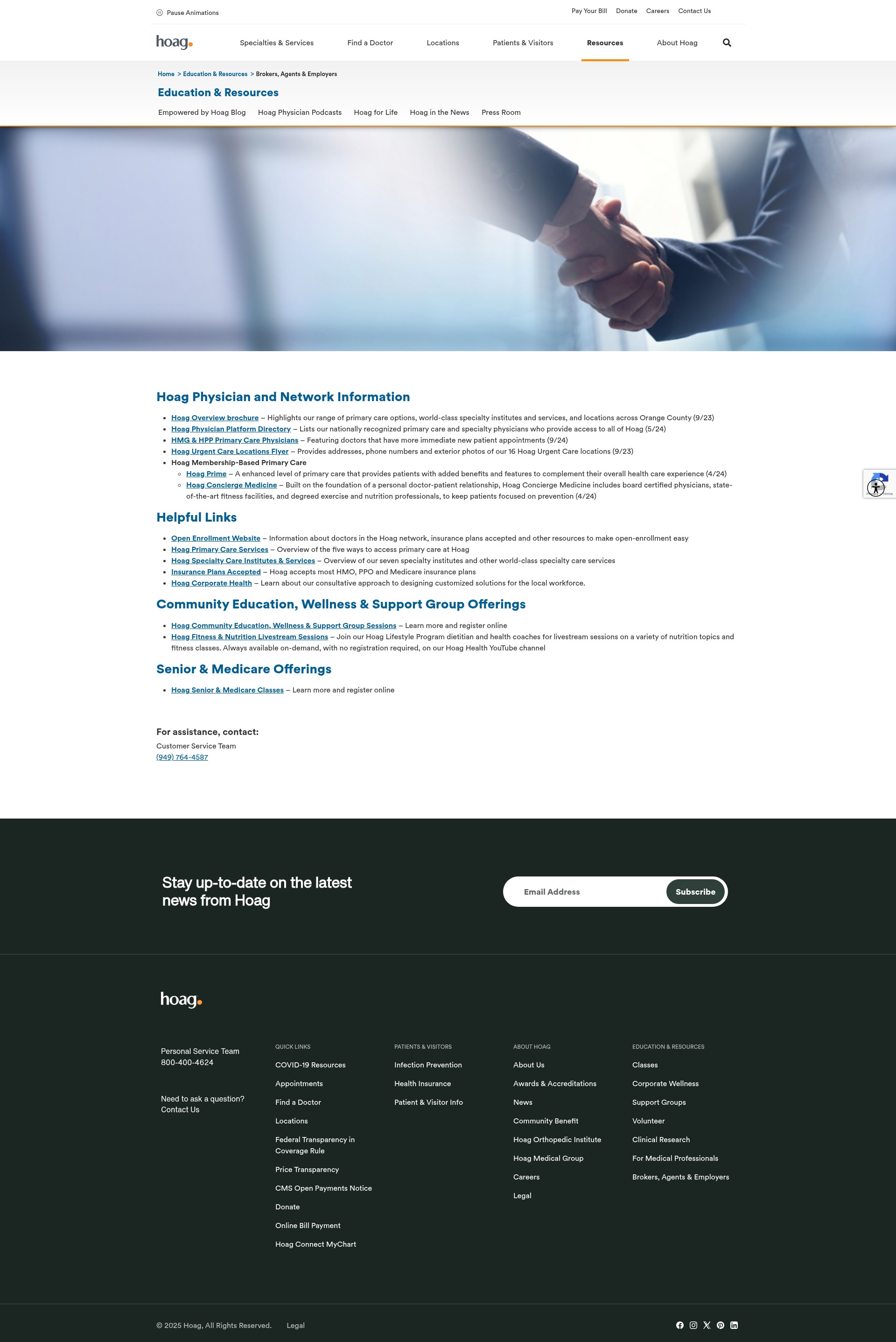 Screenshot of hoag.org