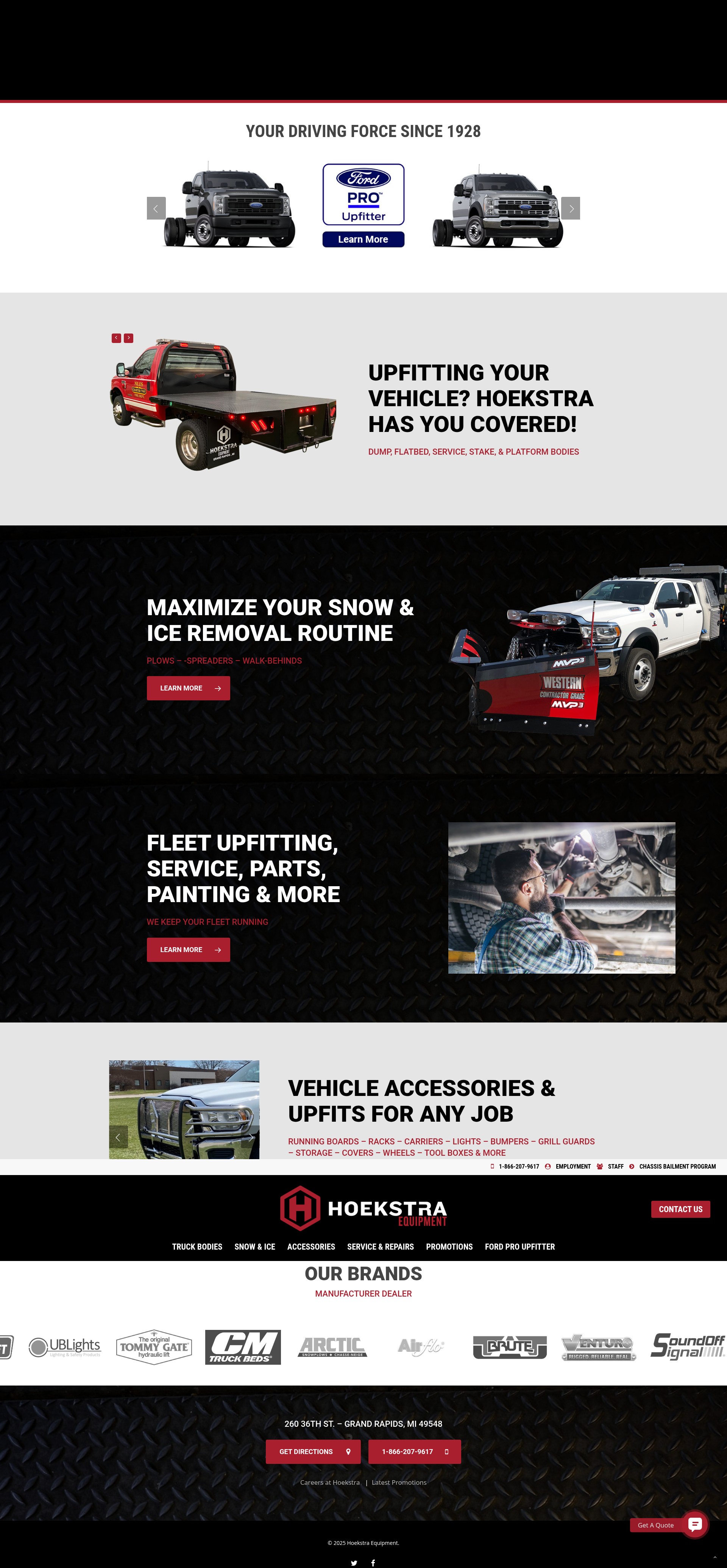 Screenshot of hoekstraequipment.com