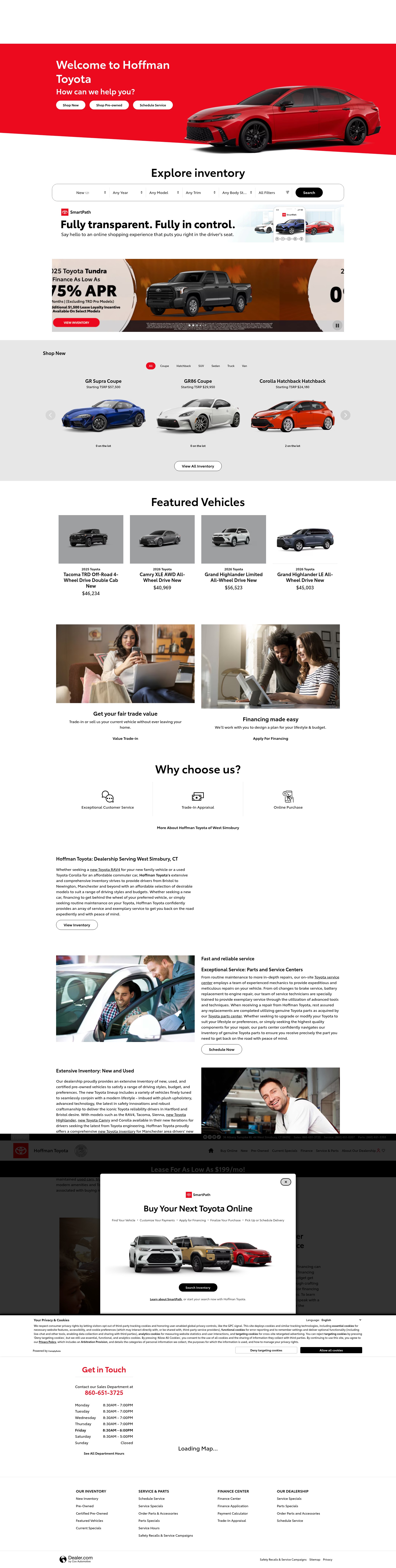 Screenshot of hoffmantoyota.com