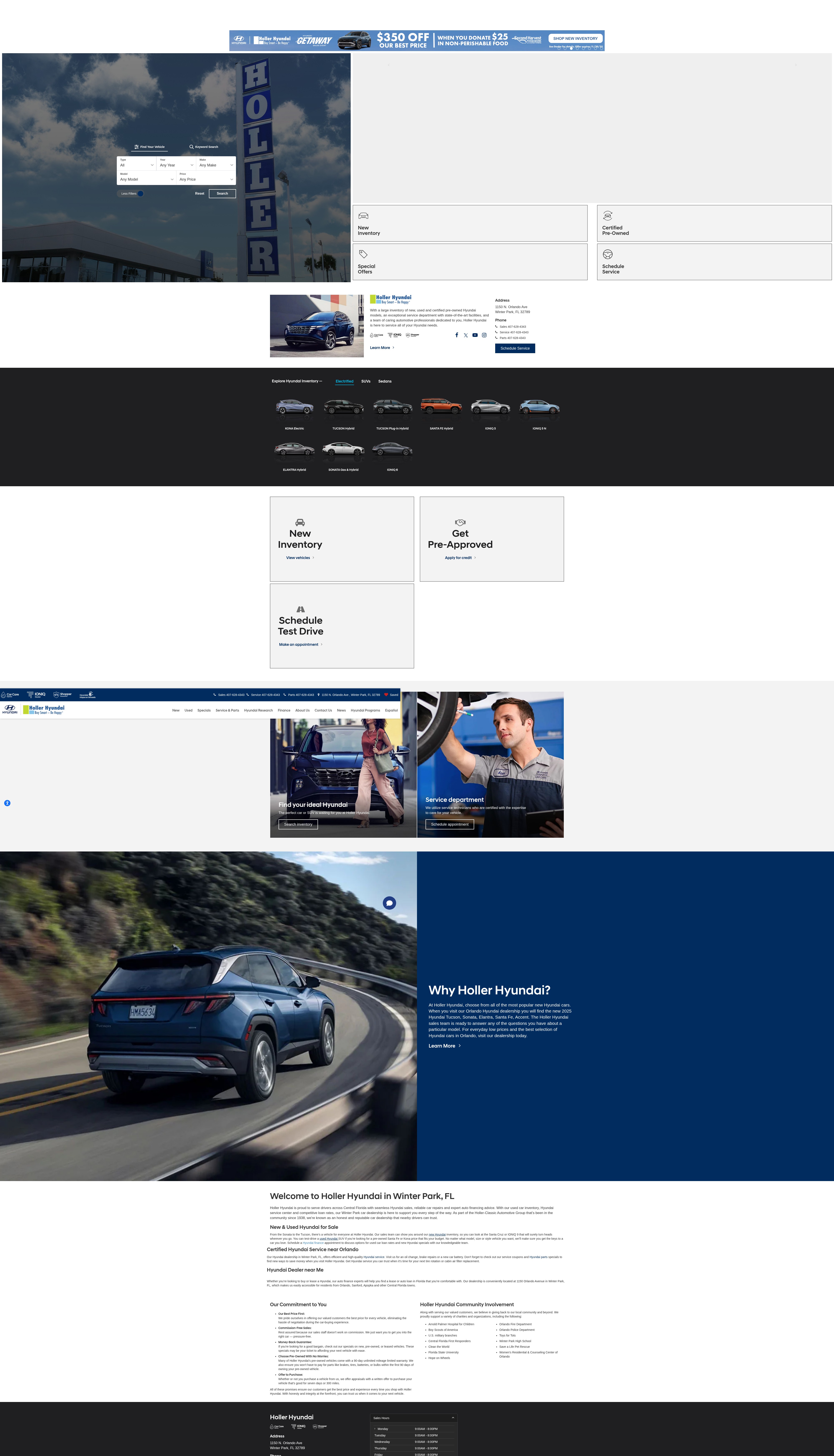 Screenshot of hollerhyundai.com