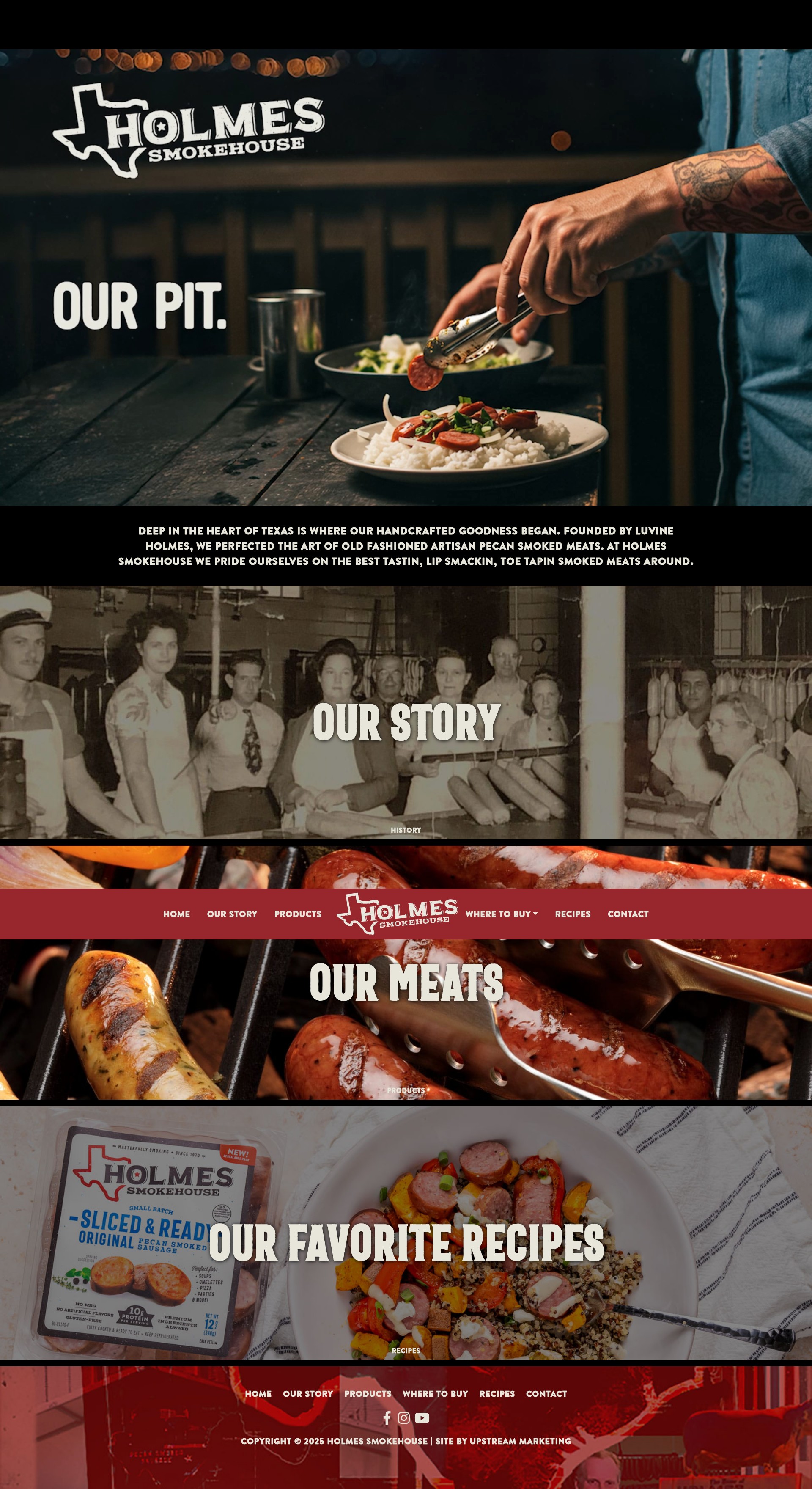 Screenshot of holmessmokehouse.com