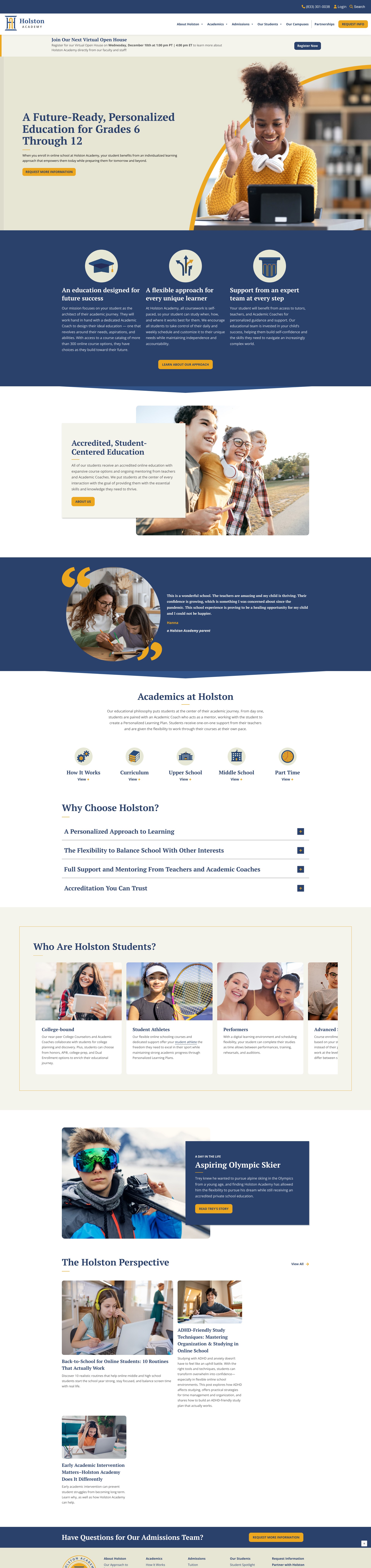Screenshot of holstonacademy.org