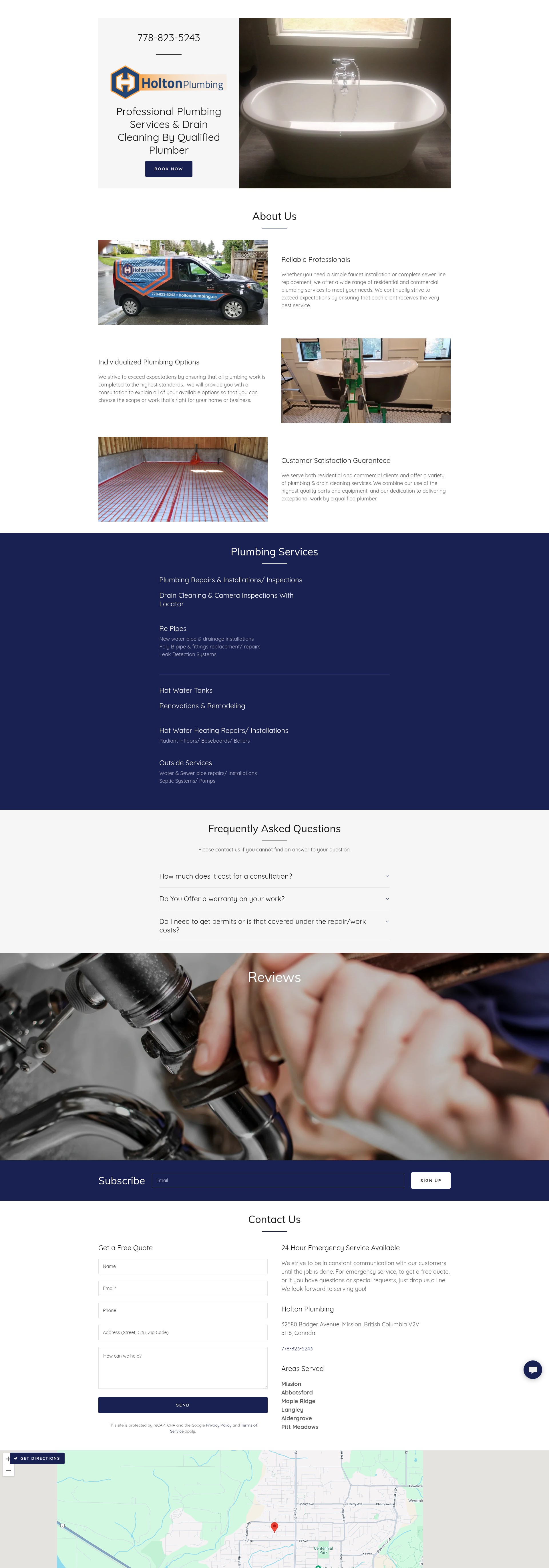Screenshot of holtonplumbing.ca