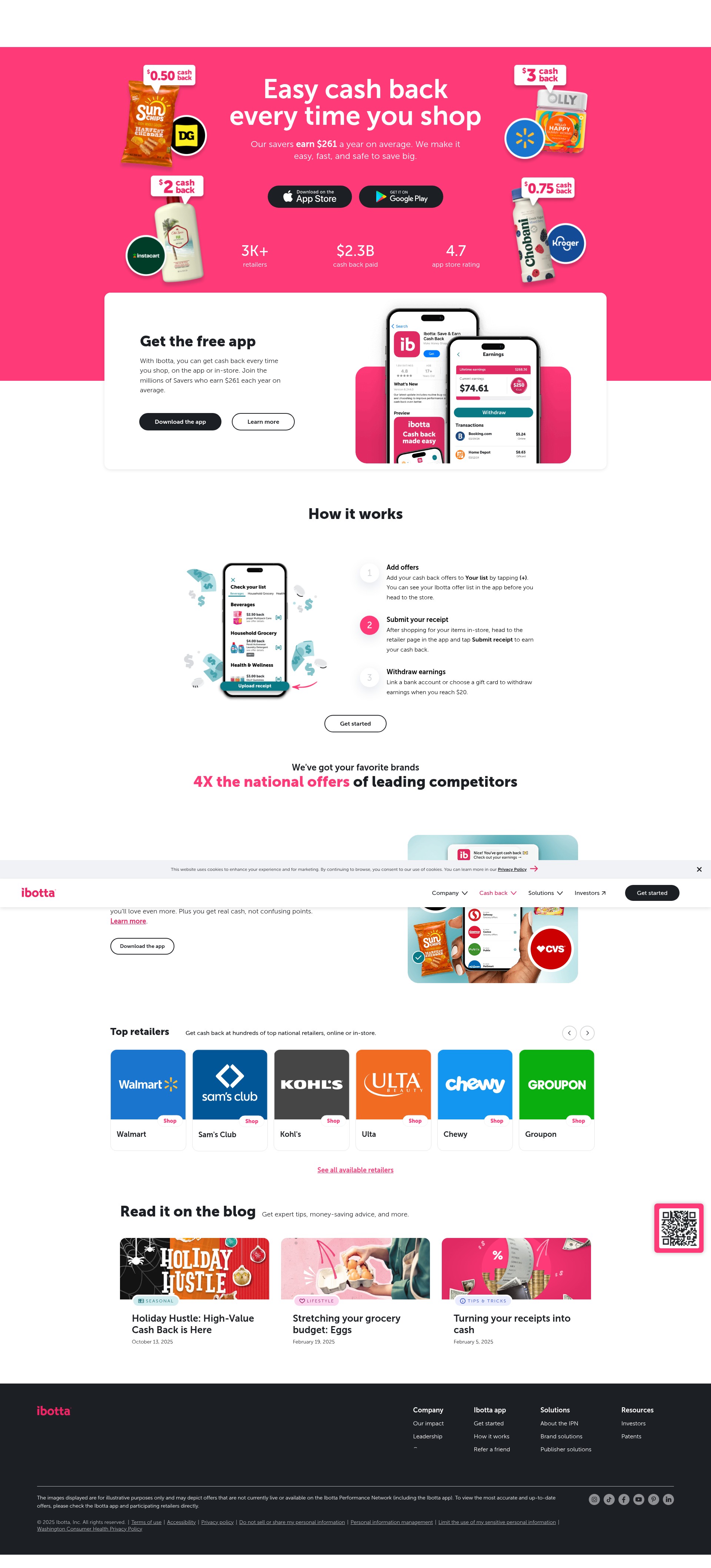 Screenshot of home.ibotta.com