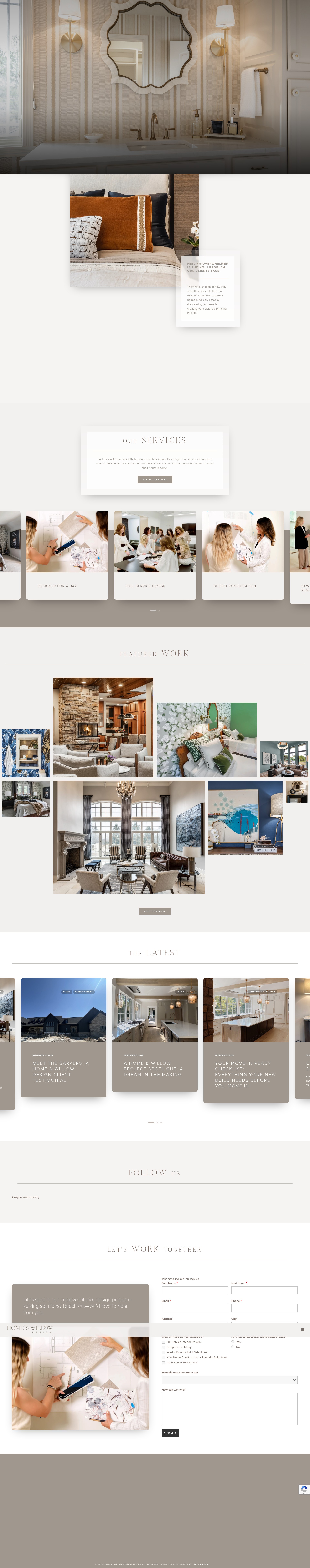 Screenshot of homeandwillowdesign.com