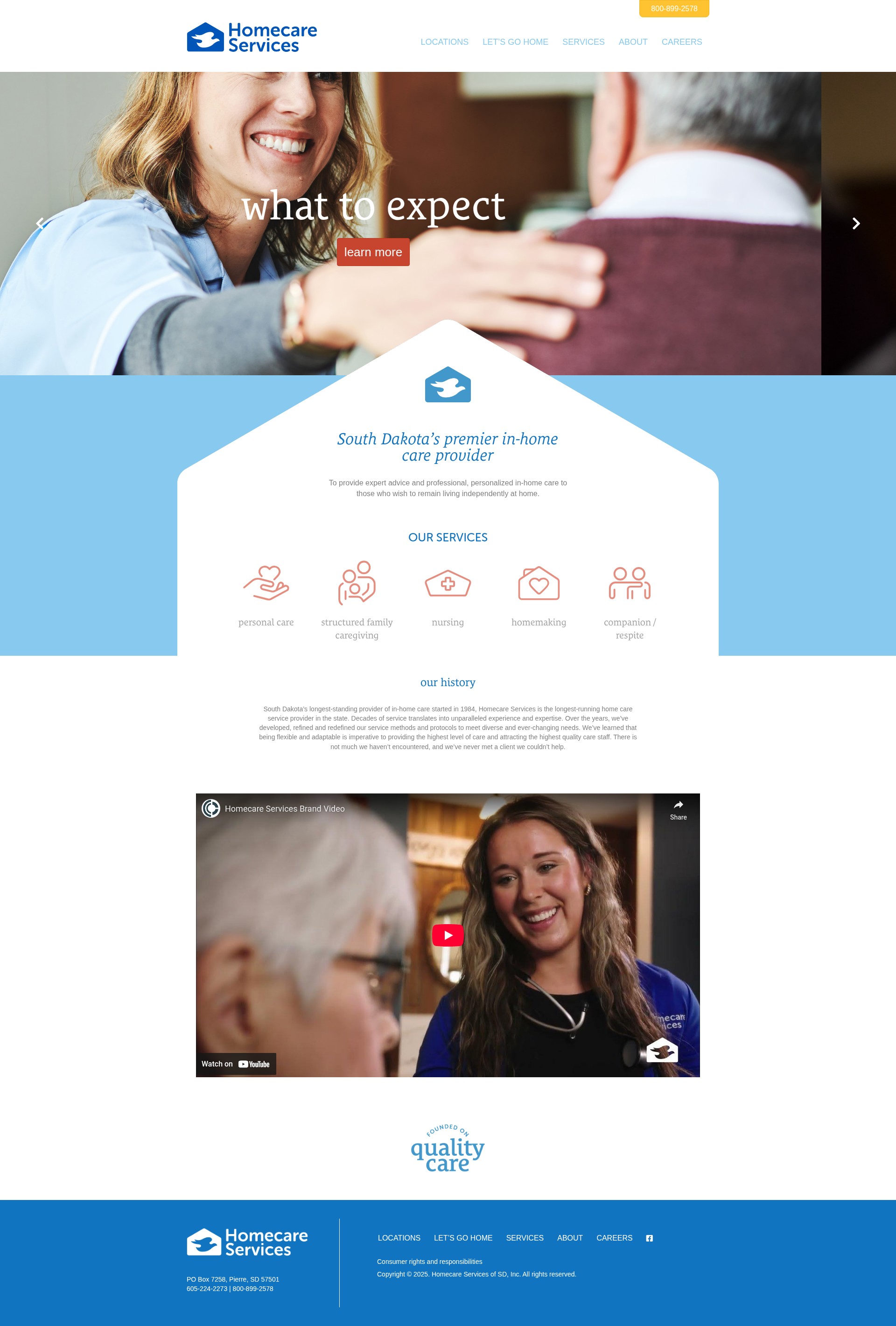 Screenshot of homecareservicessd.com