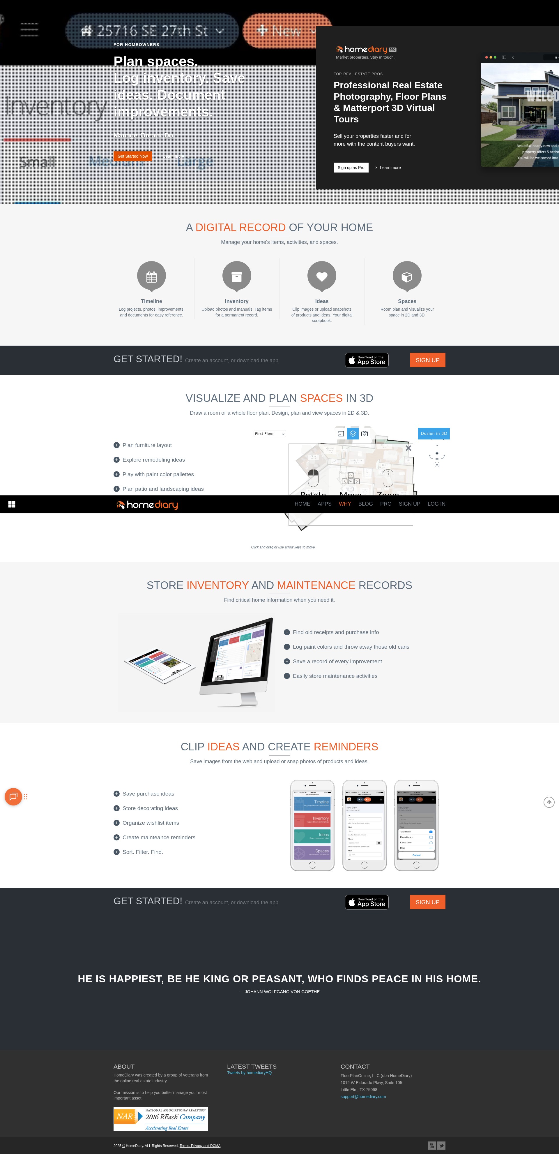 Screenshot of homediary.com