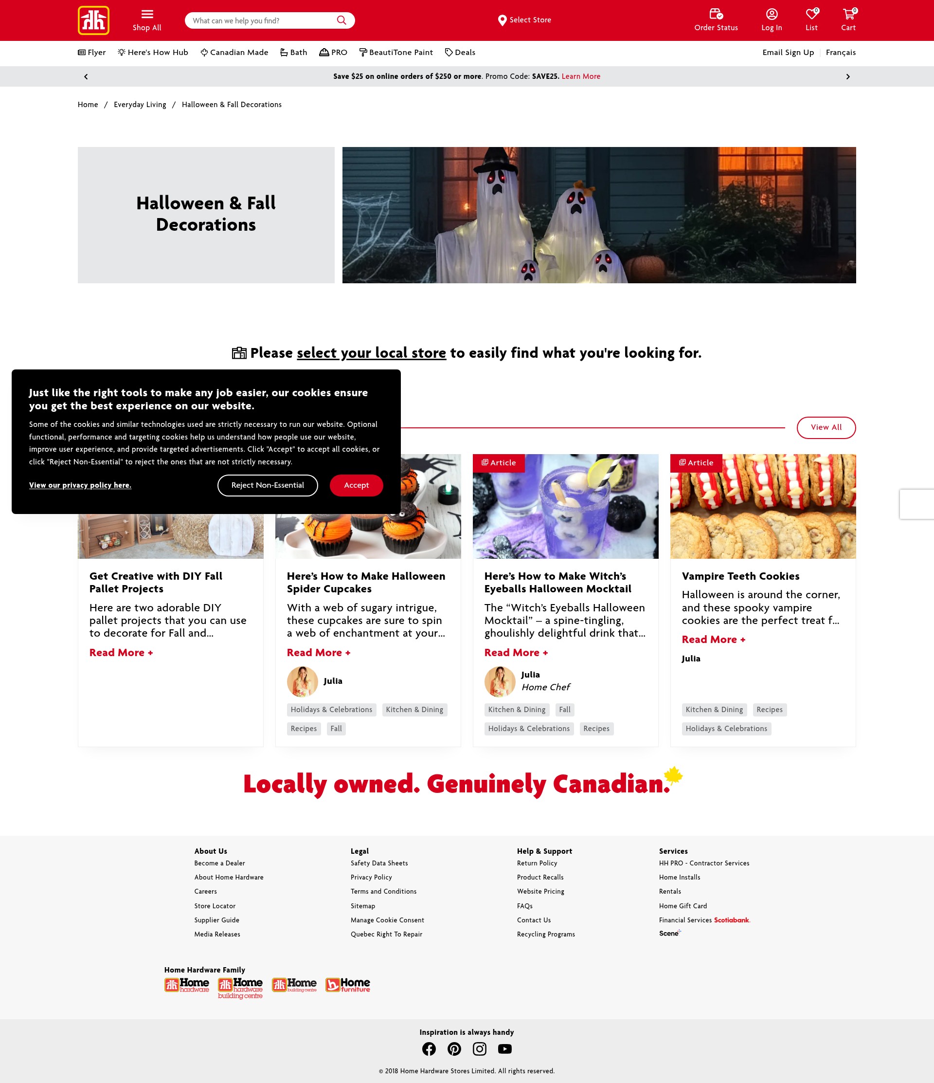 Screenshot of homehardware.ca