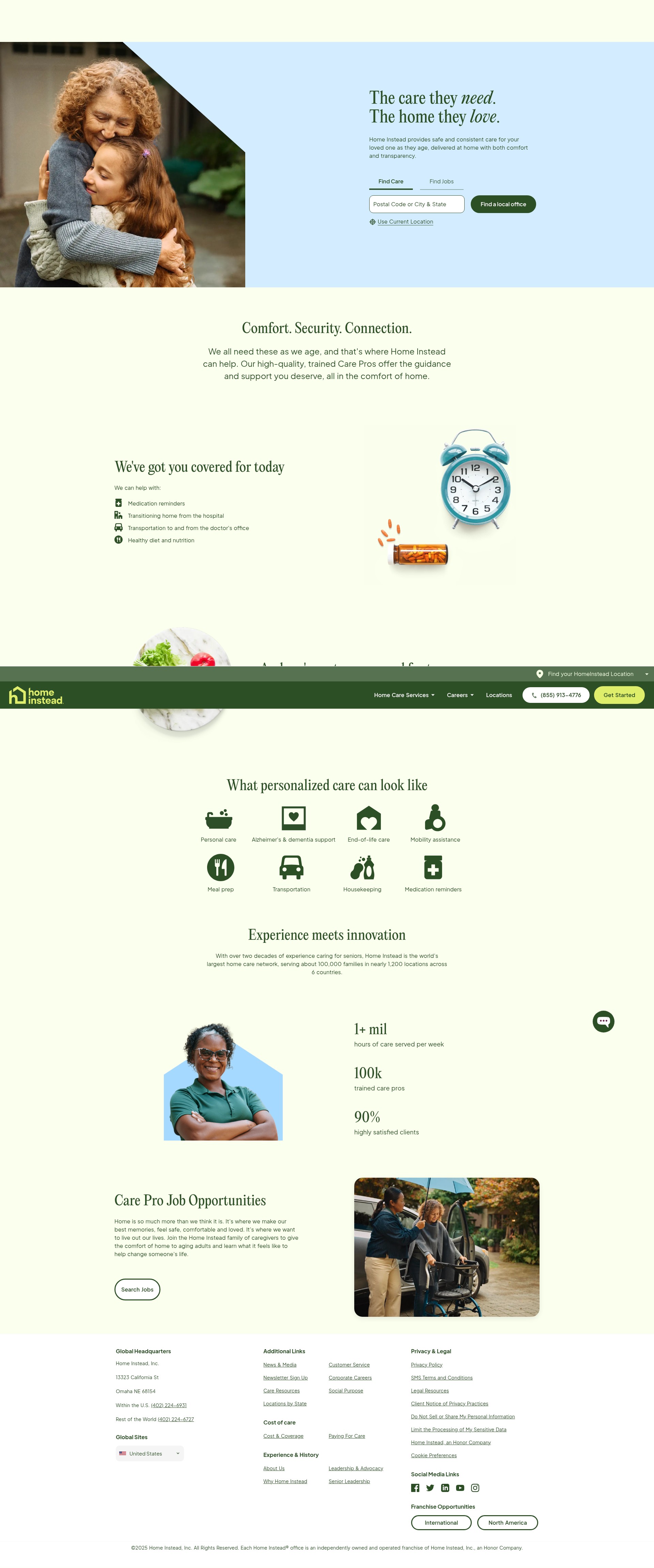 Screenshot of homeinstead.com