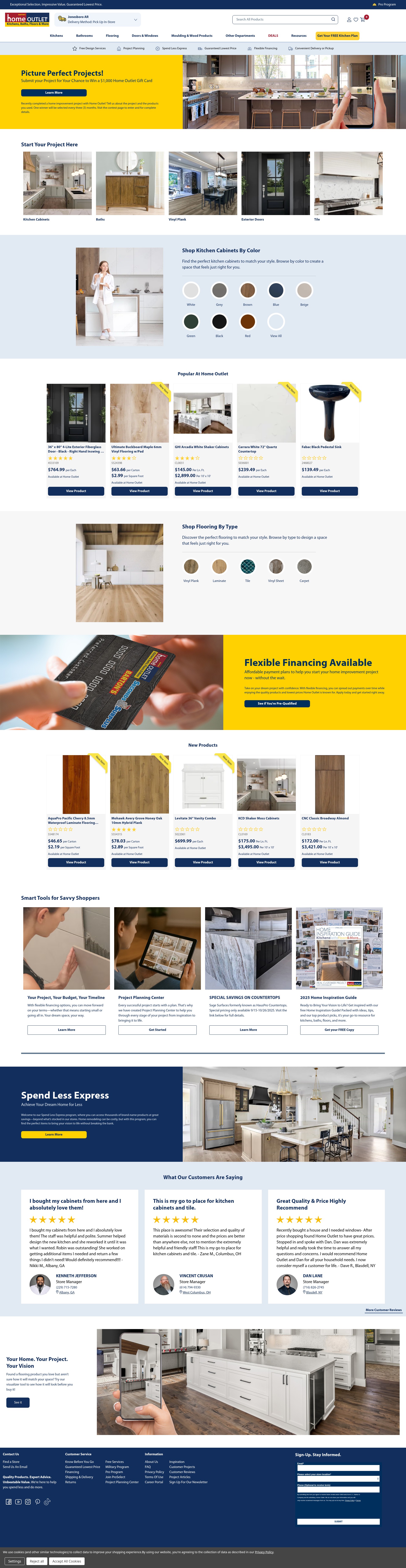 Screenshot of homeoutlet.com