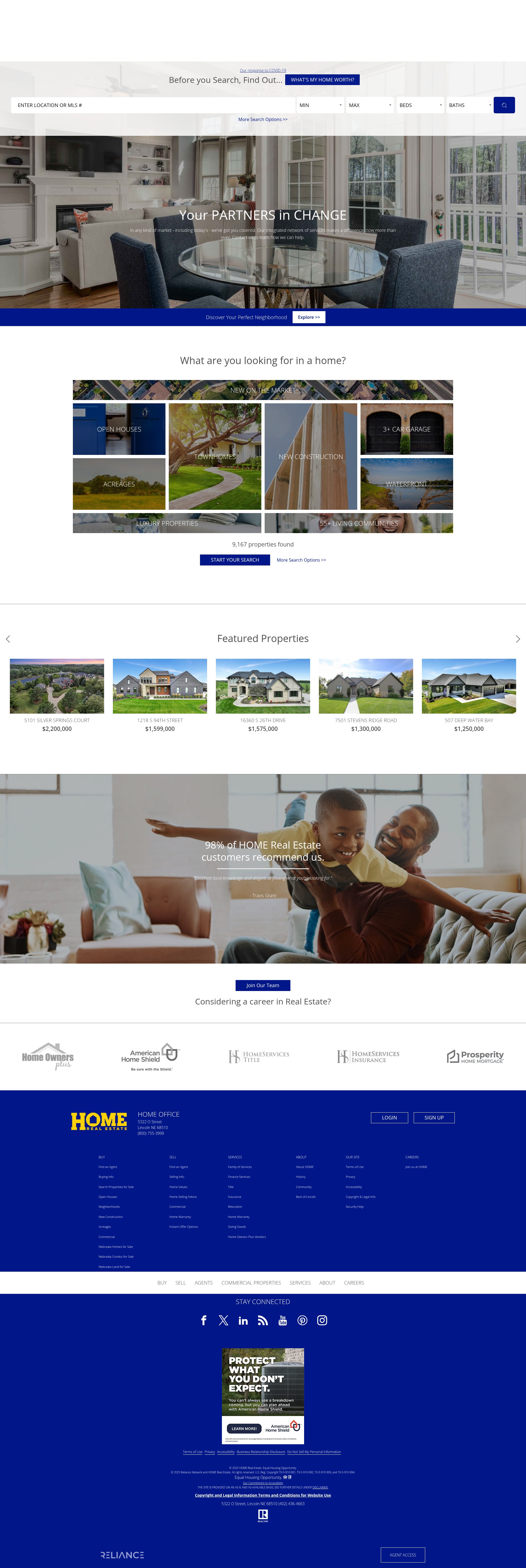Screenshot of homerealestate.com