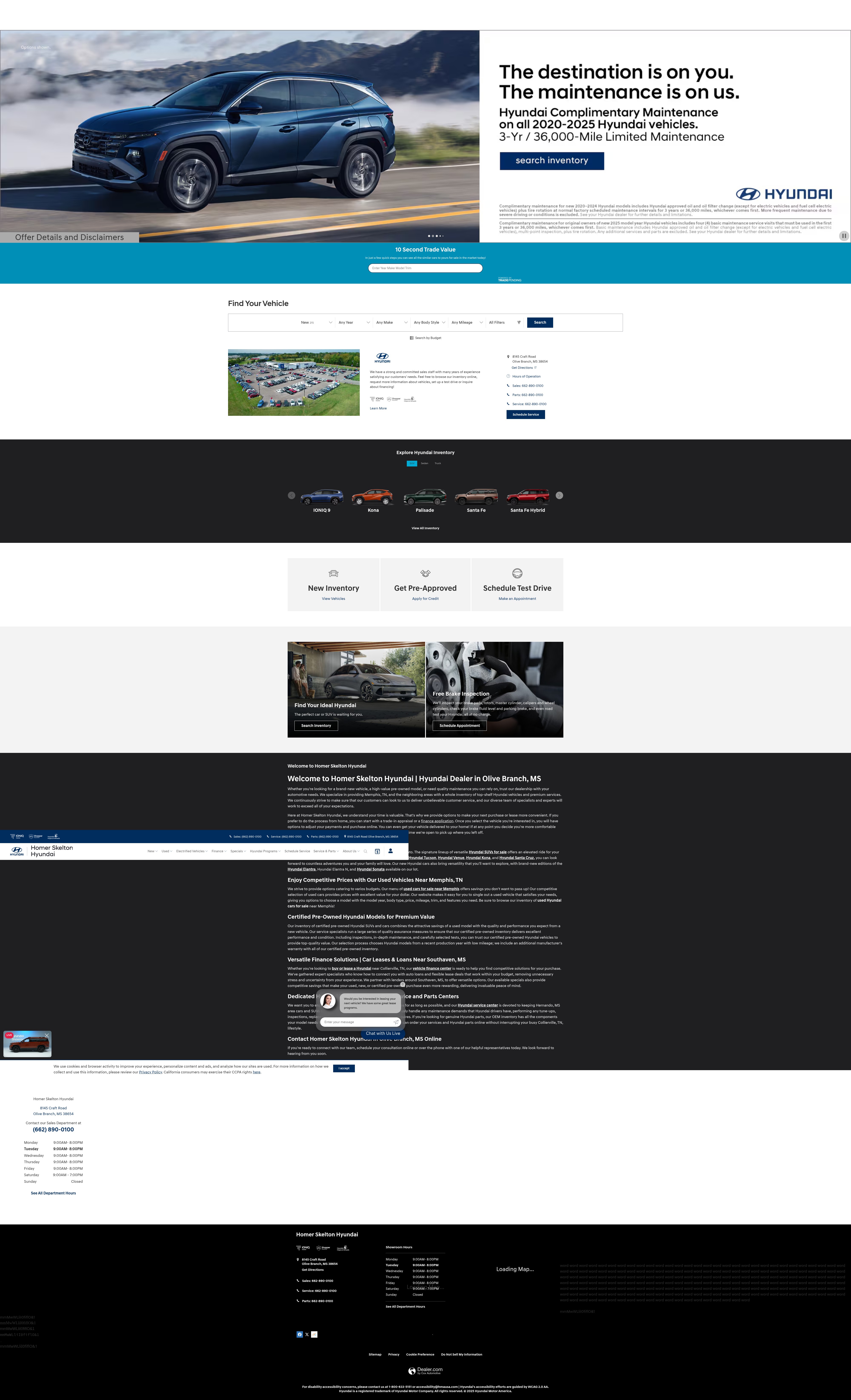 Screenshot of homerskeltonhyundai.com