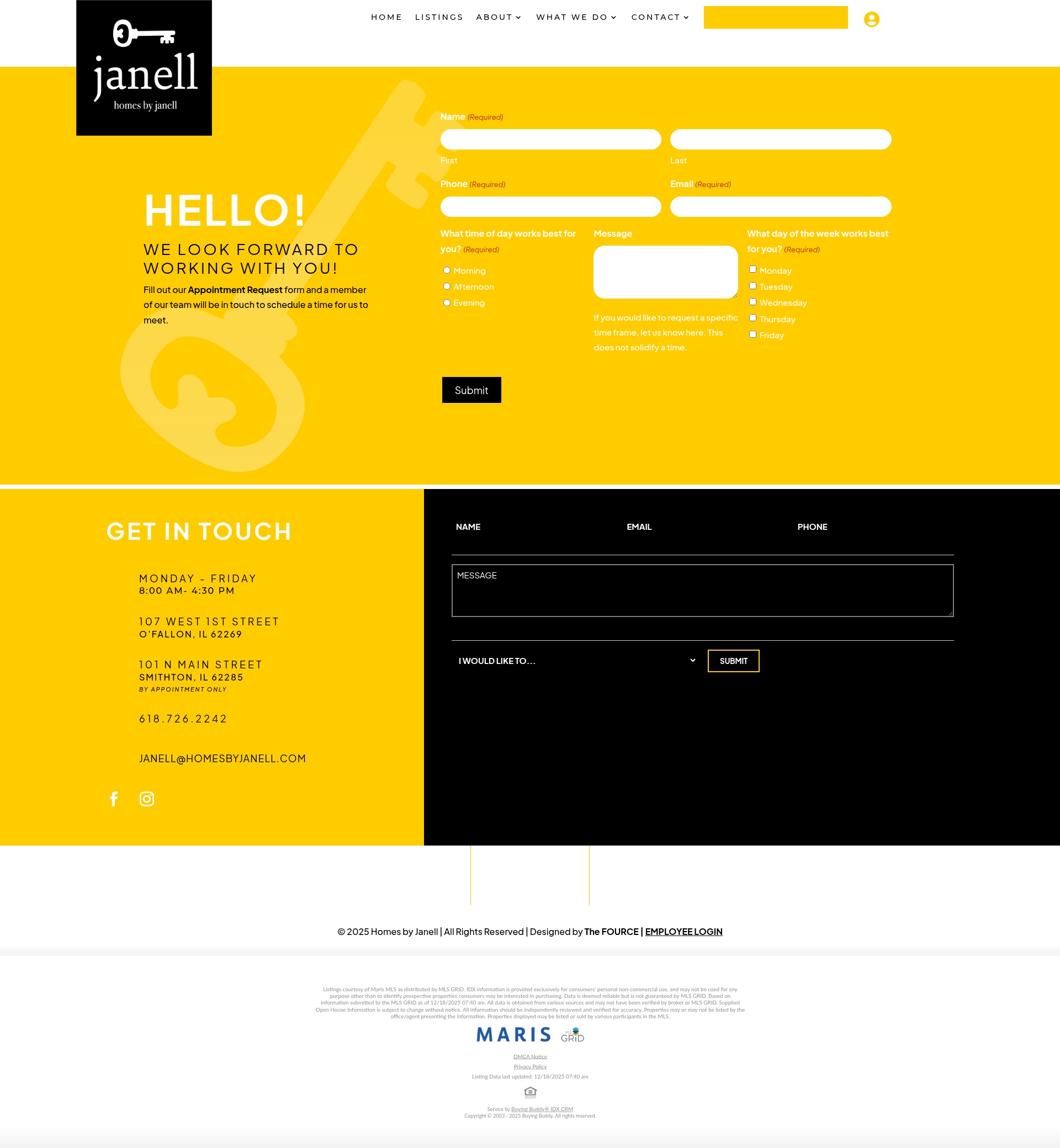 Screenshot of homesbyjanell.com