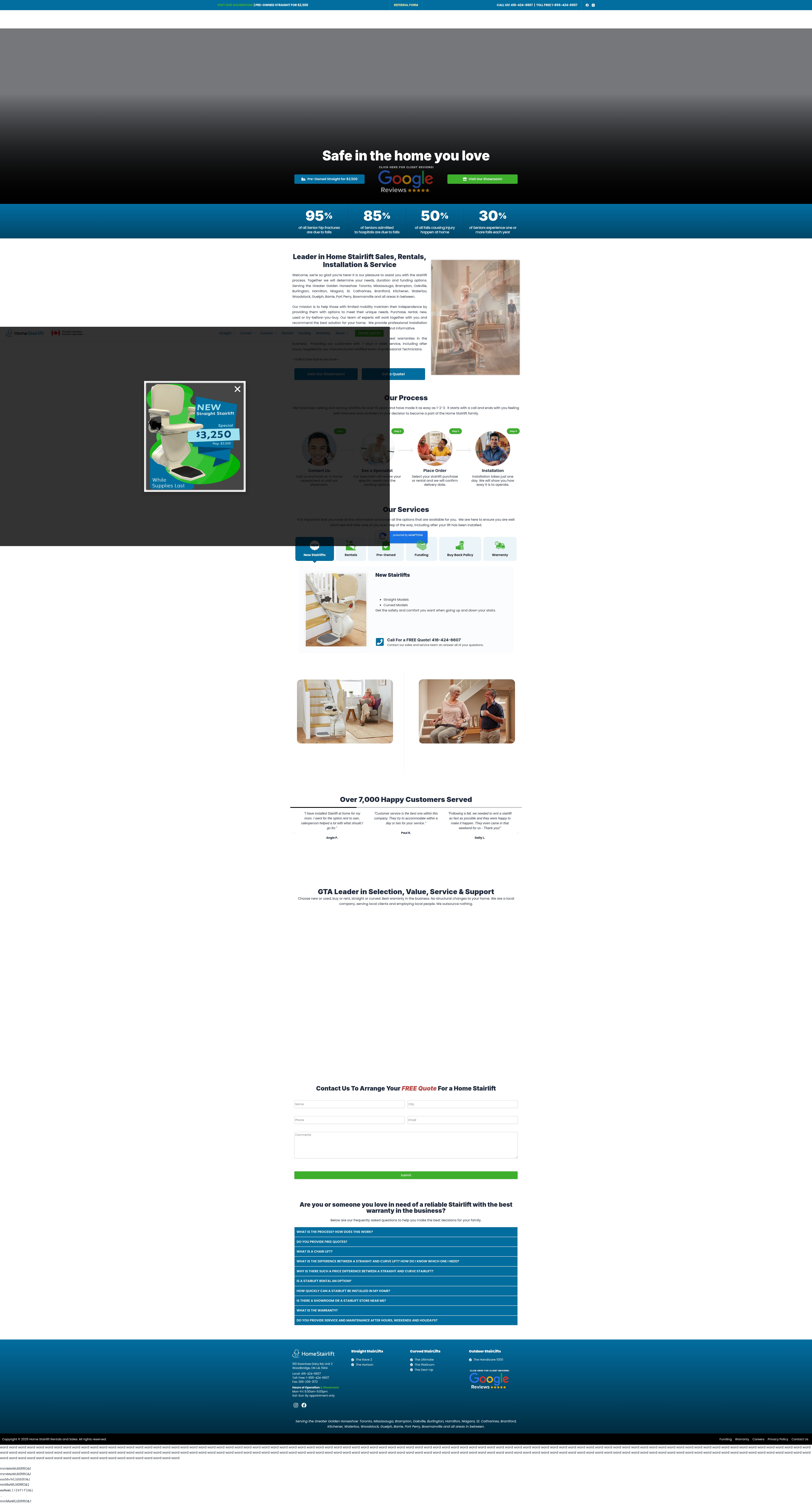 Screenshot of homestairlift.com