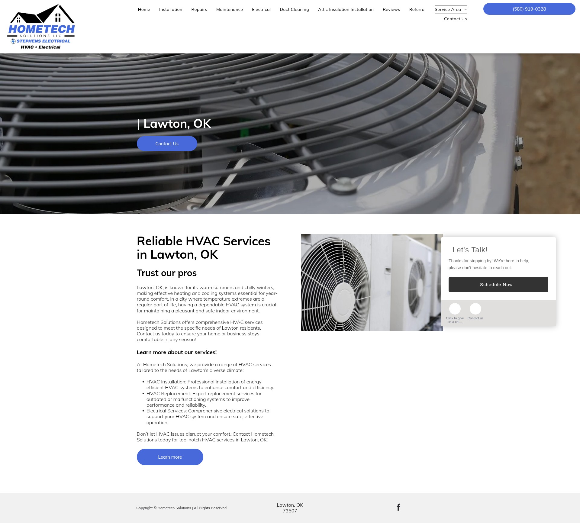 Screenshot of hometechsolutionsllc.com