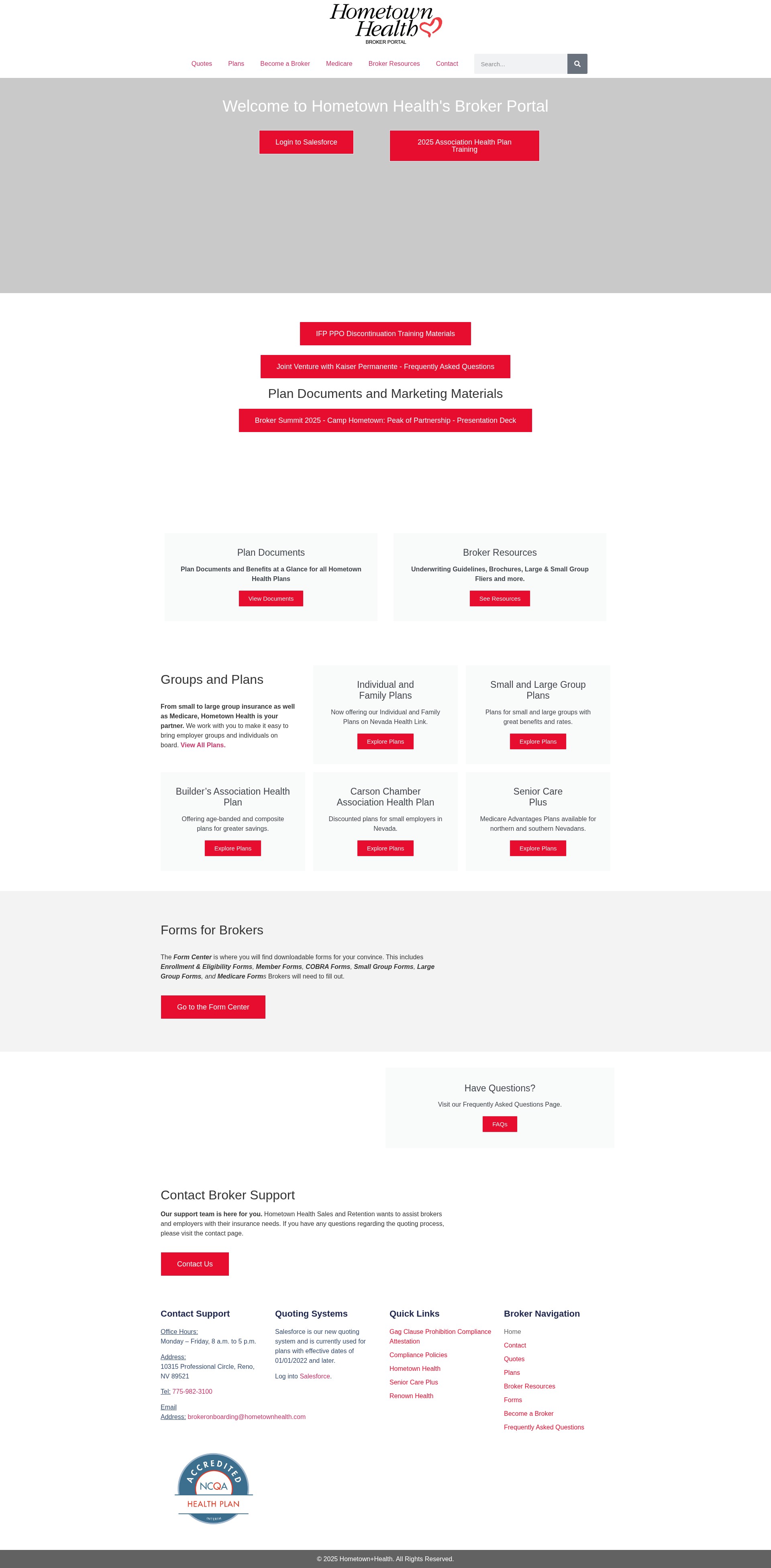 Screenshot of hometownhealth.com