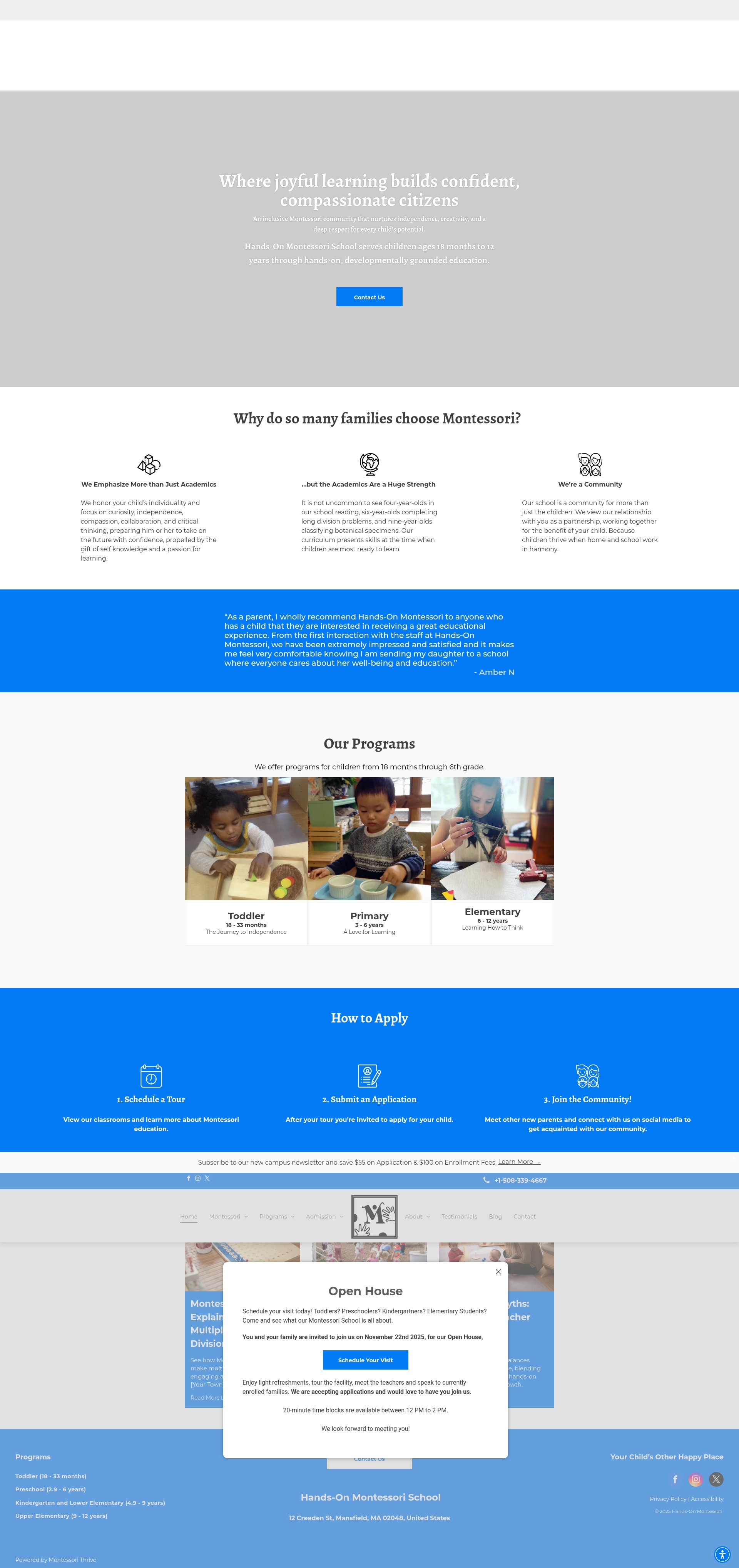Screenshot of homontessori.com