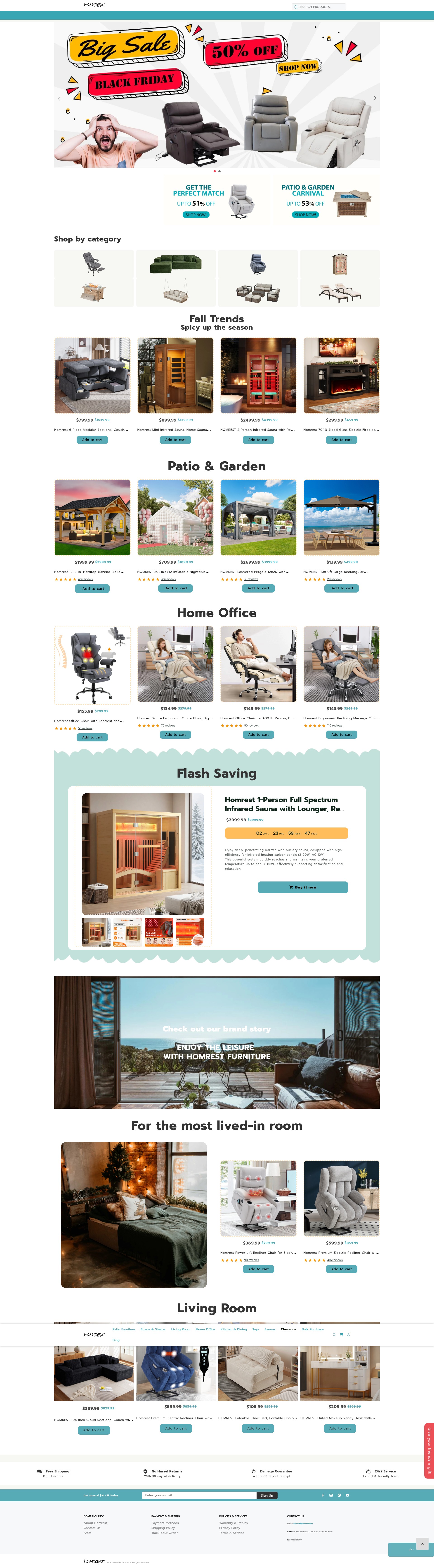 Screenshot of homrest.com
