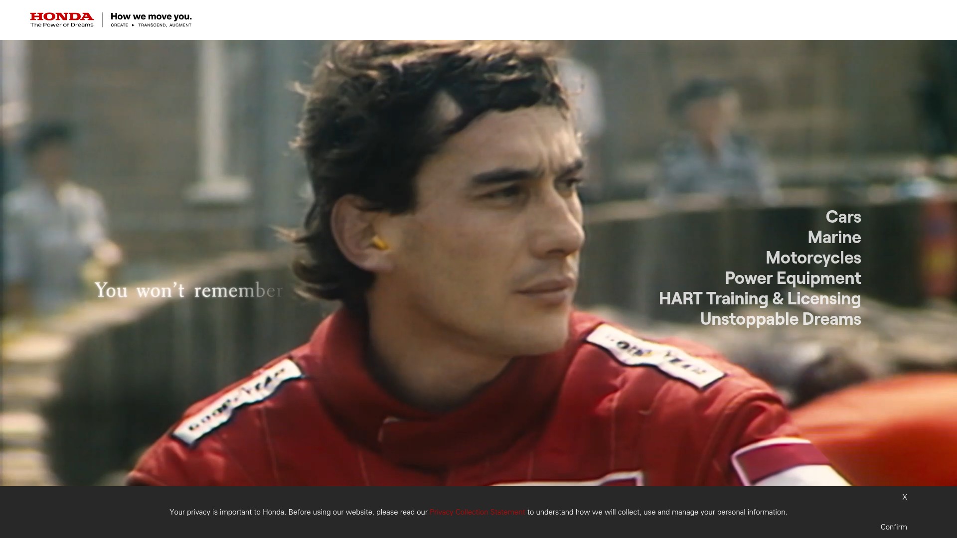Screenshot of honda.com.au