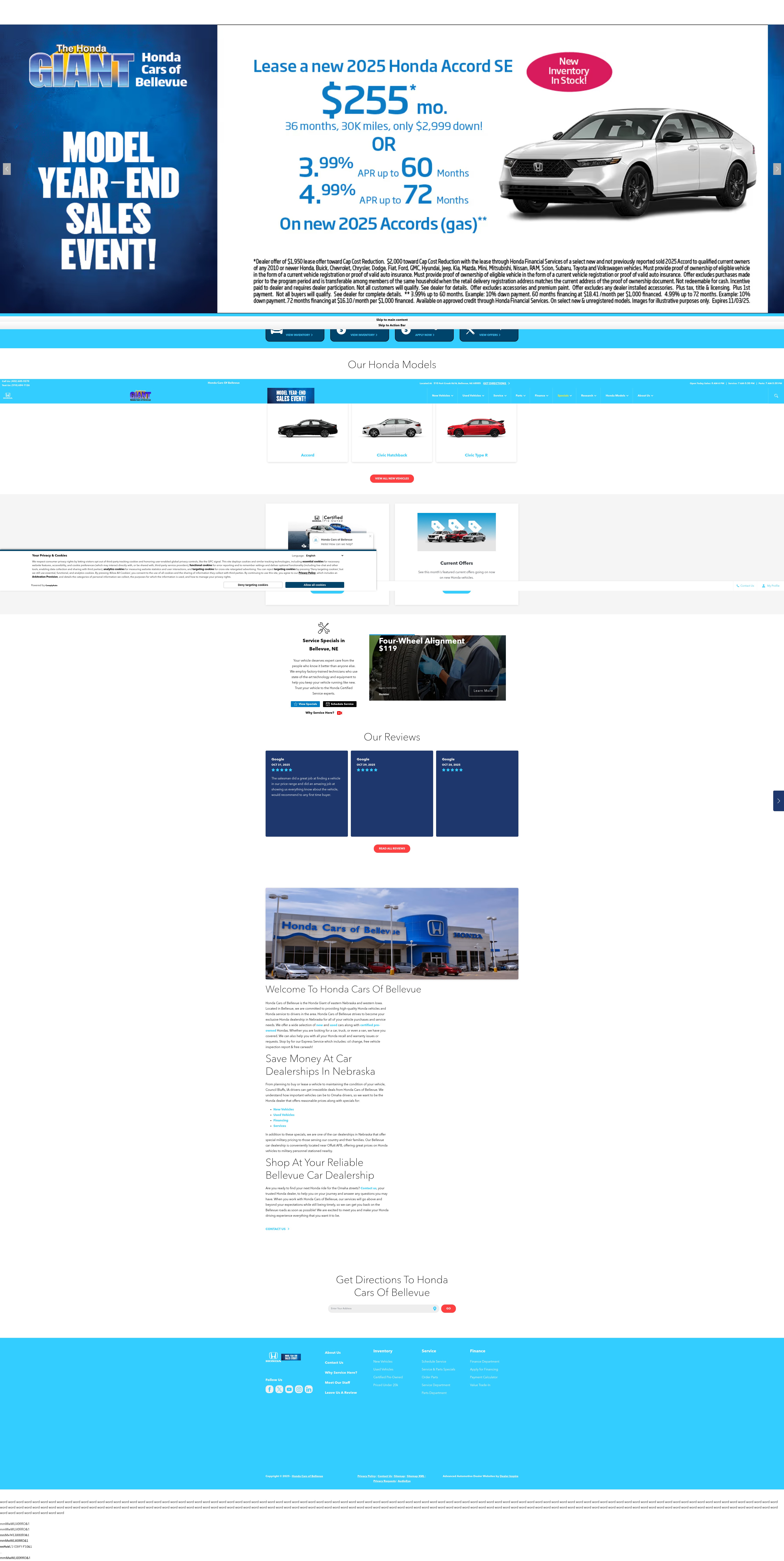 Screenshot of hondacarsofbellevue.com
