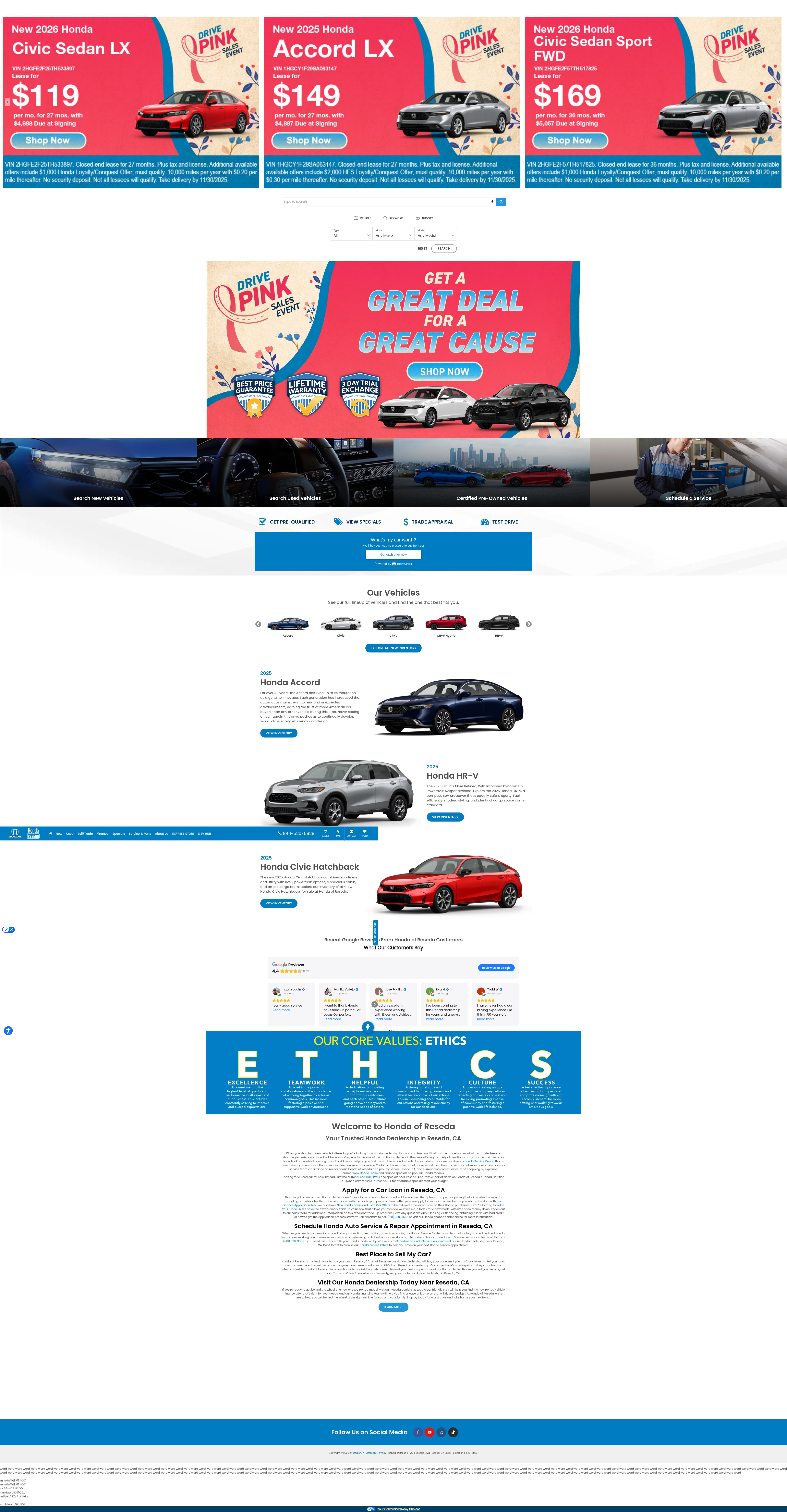 Screenshot of hondaofreseda.com
