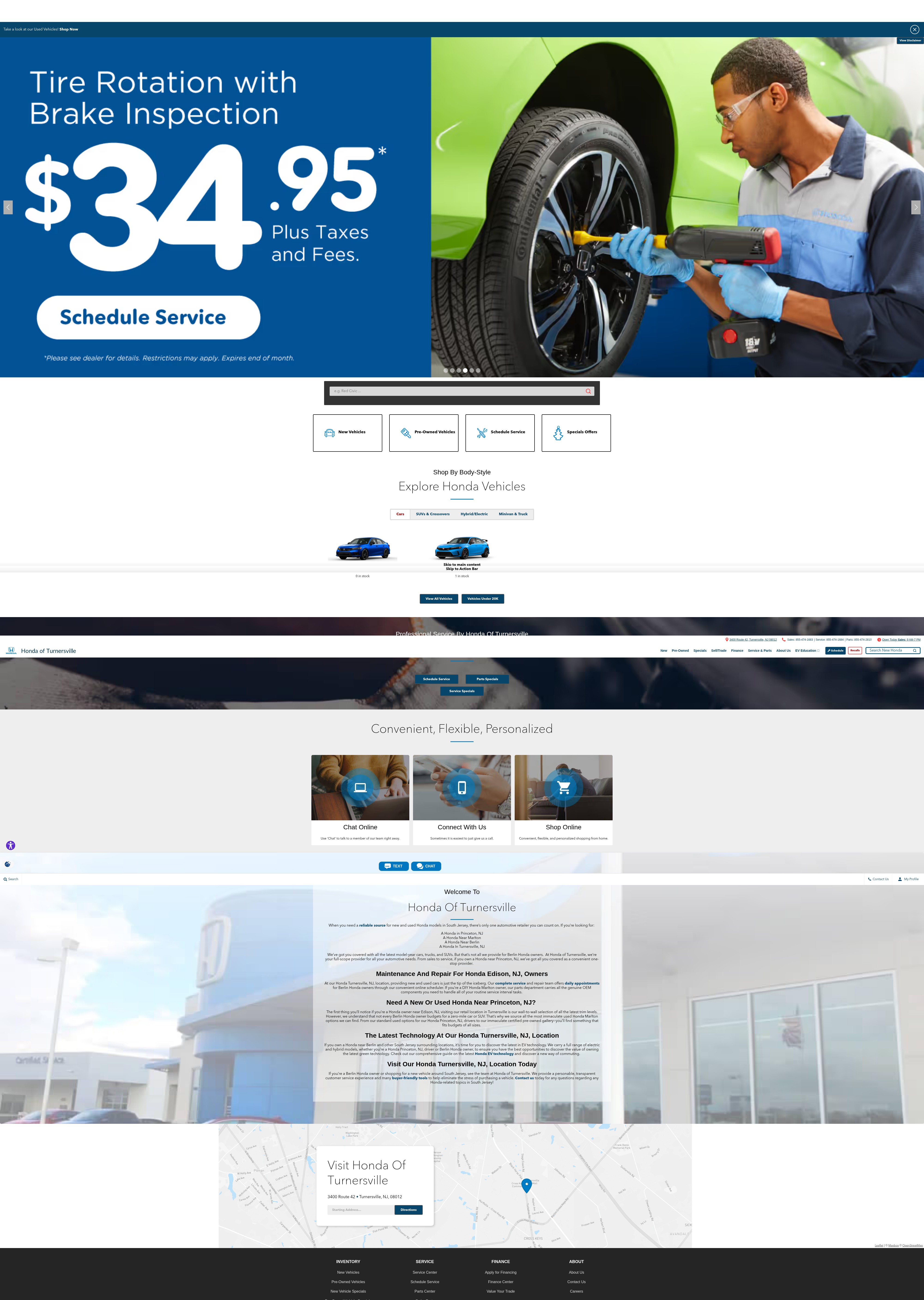Screenshot of hondaofturnersville.com