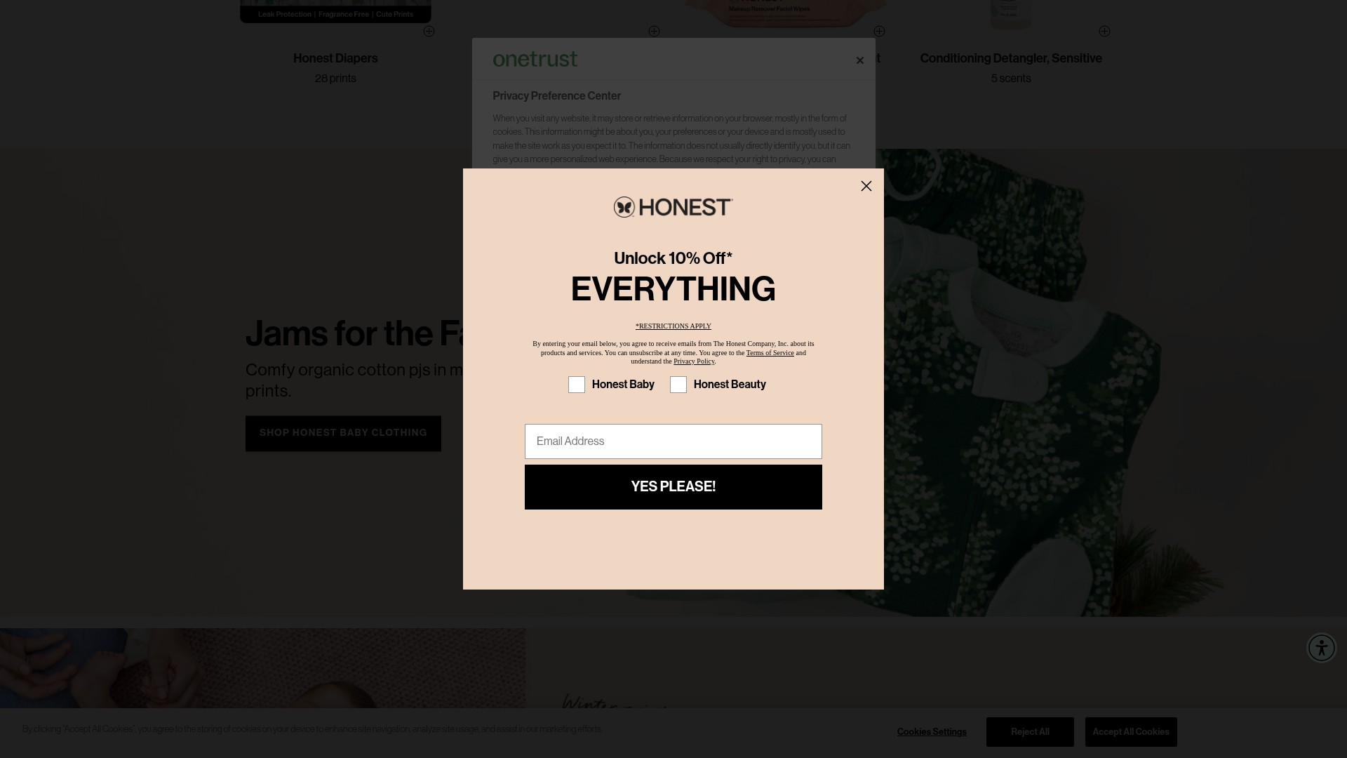 Screenshot of honest.com