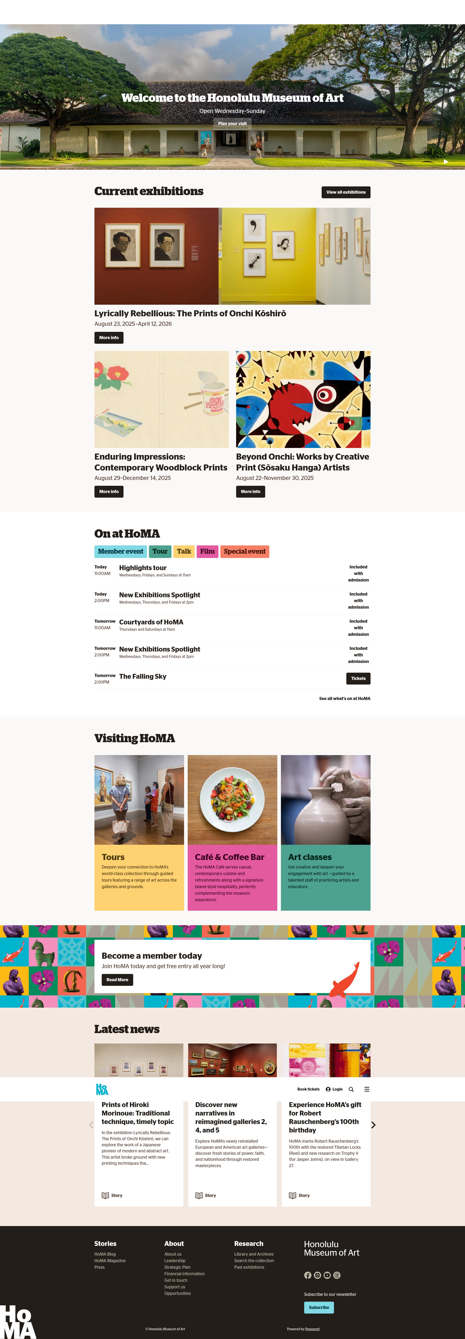 Screenshot of honolulumuseum.org