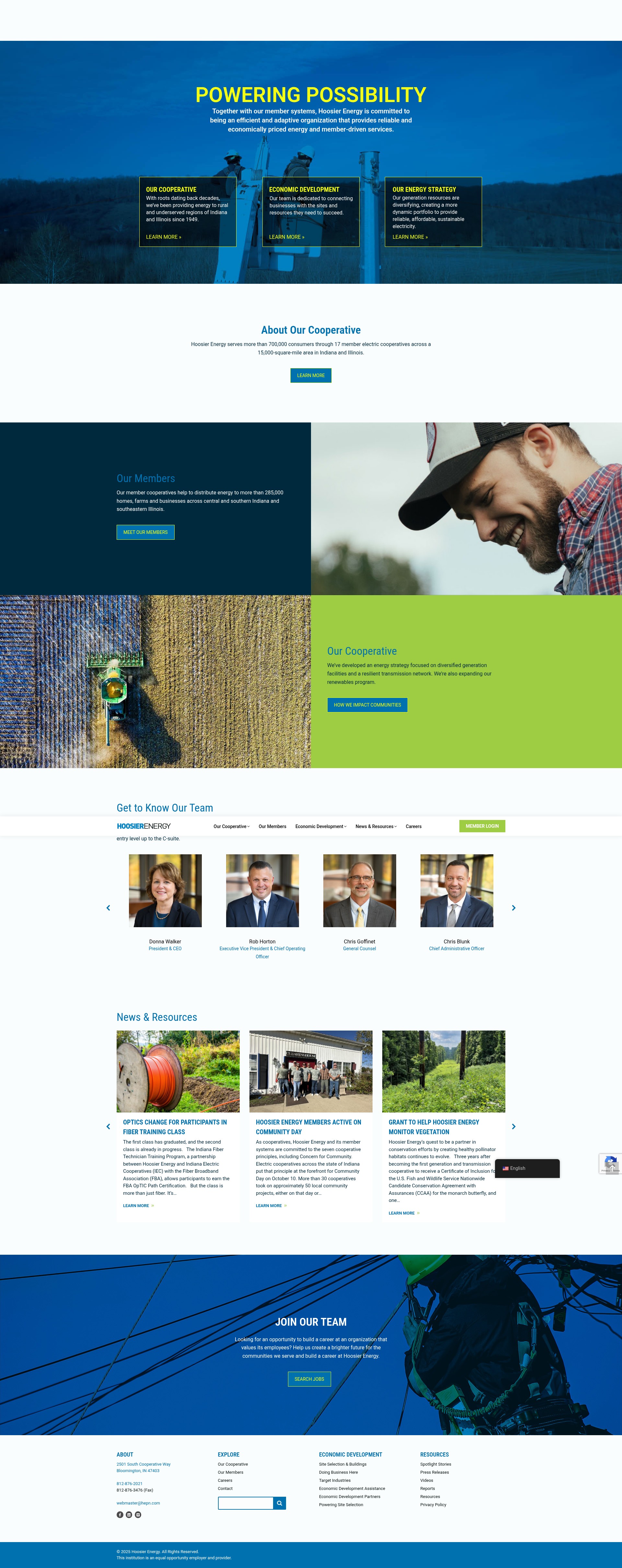 Screenshot of hoosierenergy.com