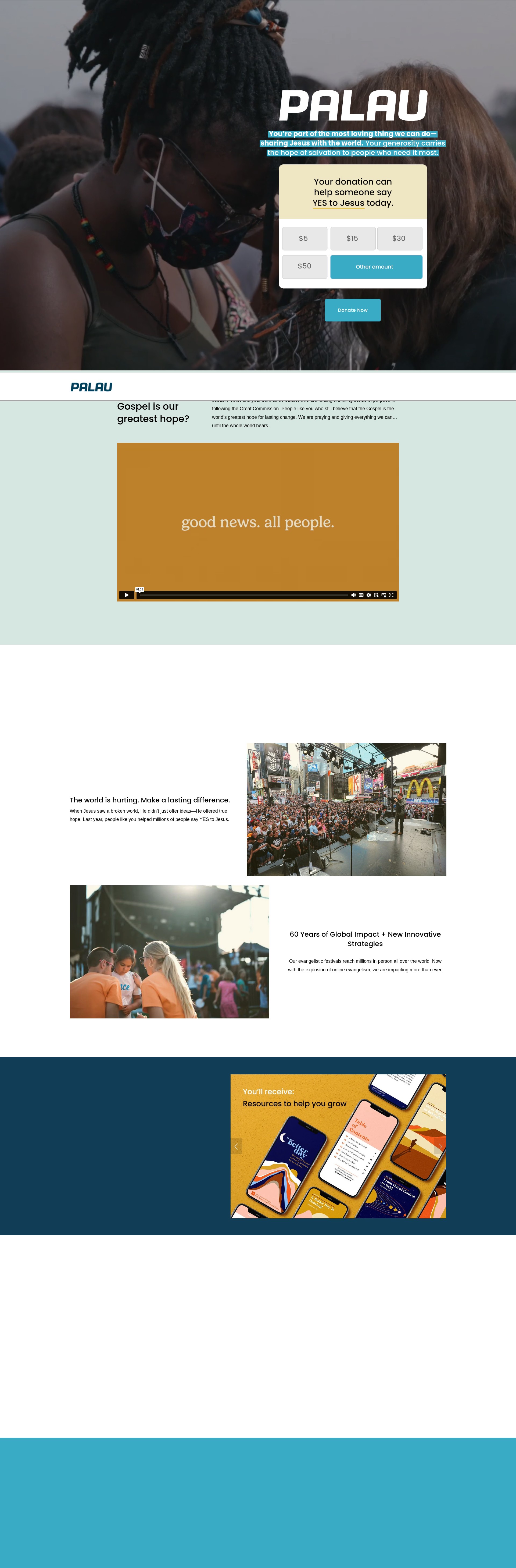 Screenshot of hope.palau.org