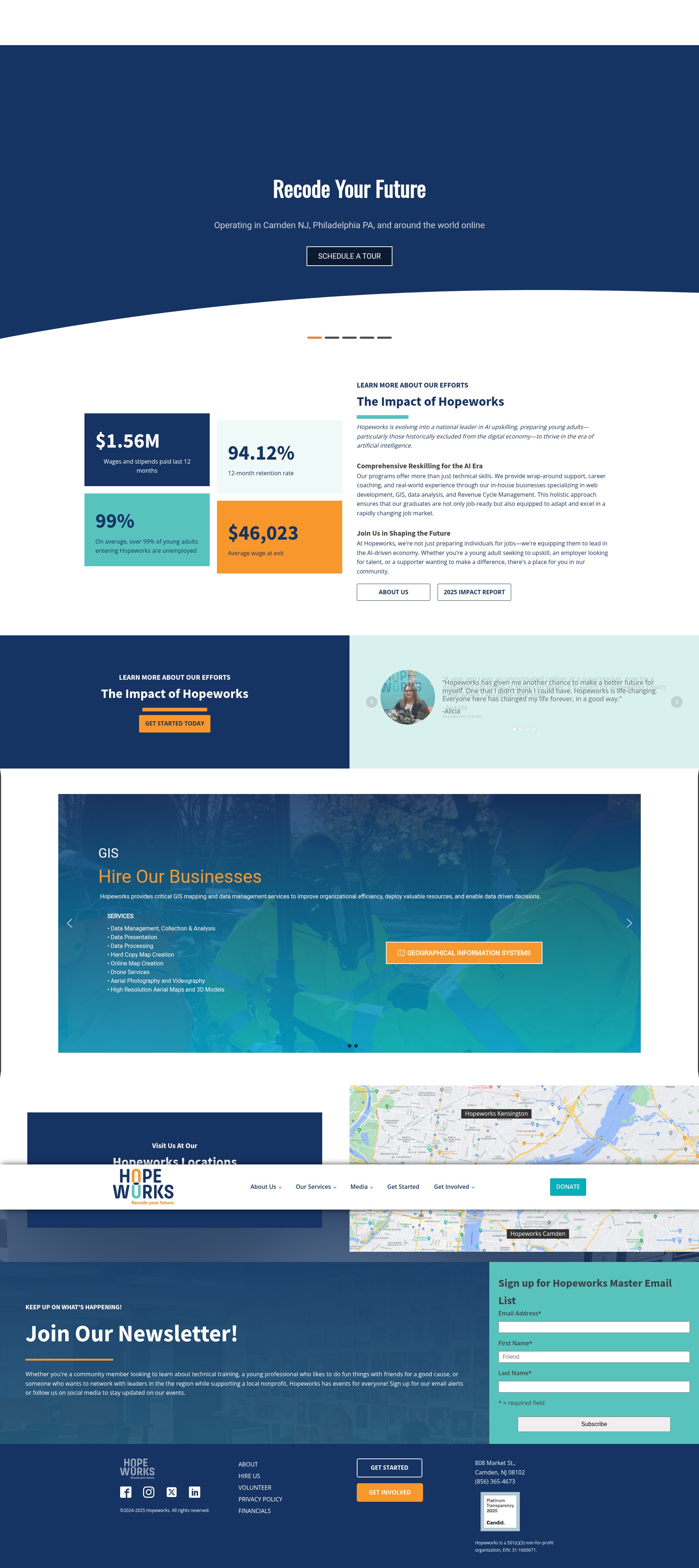 Screenshot of hopeworks.org