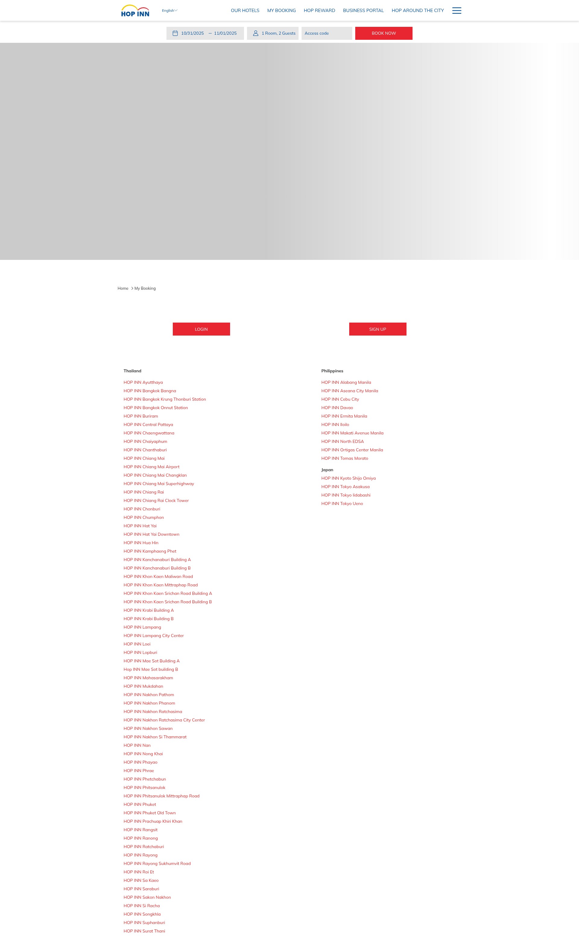 Screenshot of hopinnhotel.com