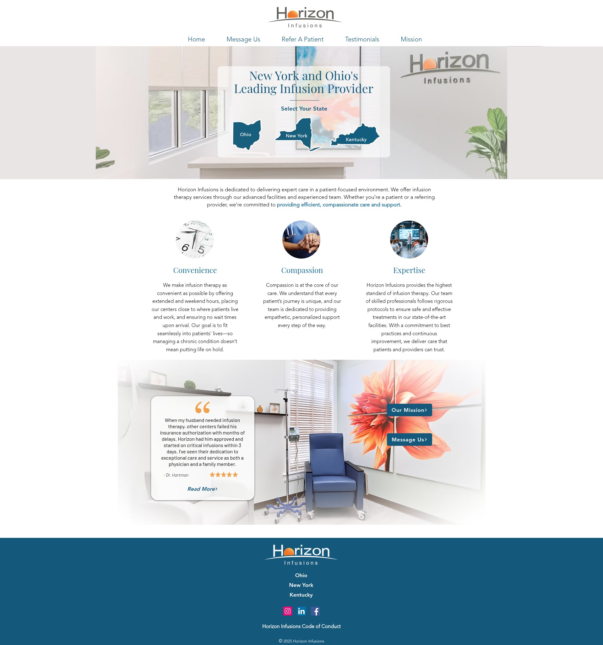 Screenshot of horizoninfusions.com