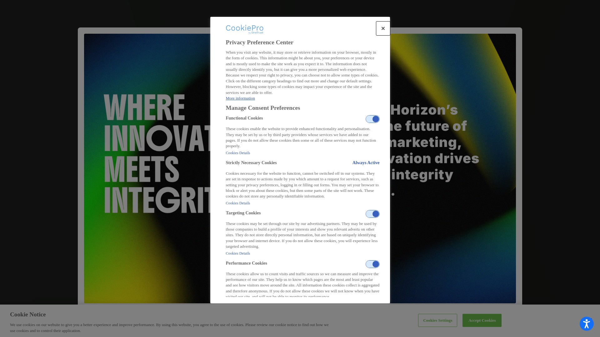 Screenshot of horizonmedia.com