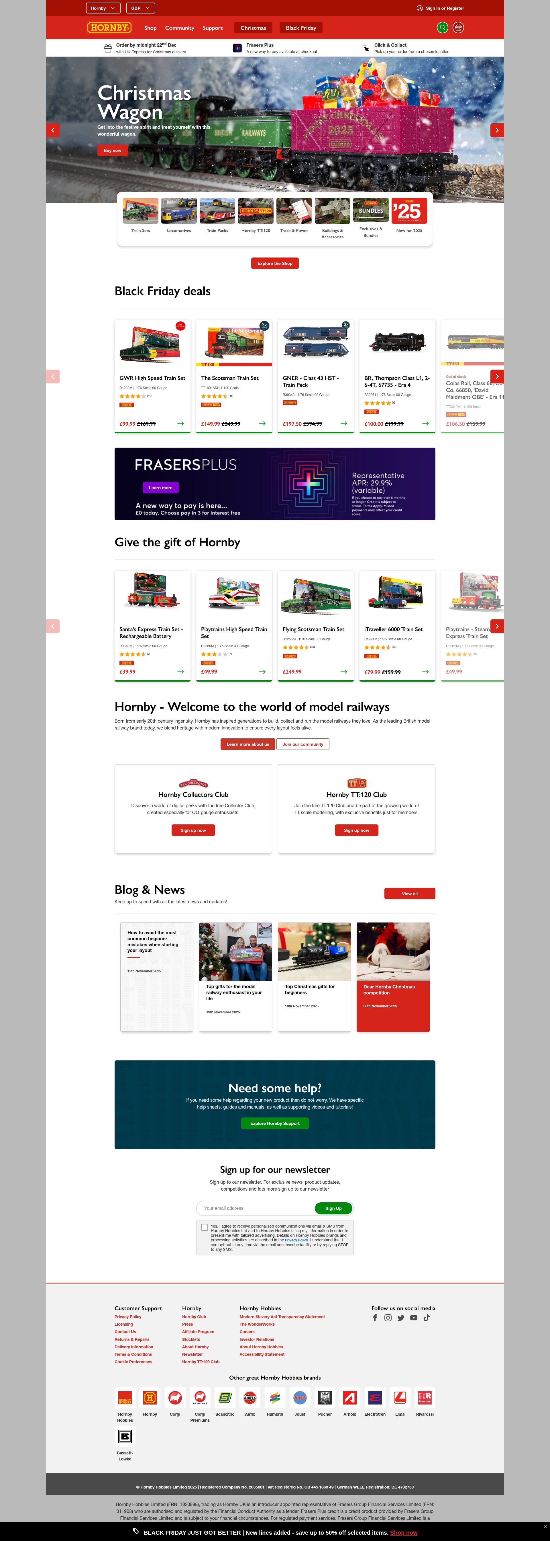 Screenshot of hornby.com