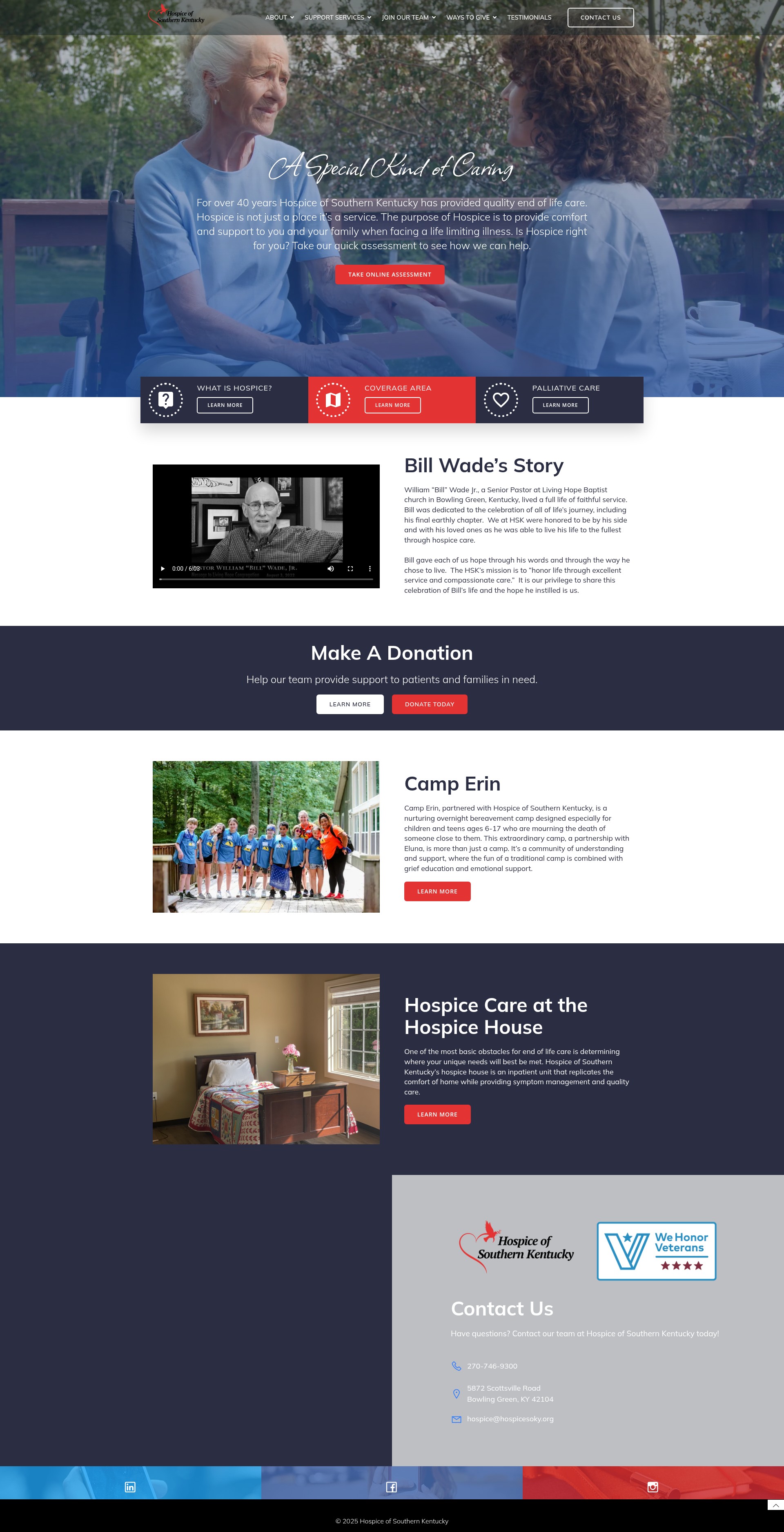 Screenshot of hospicesoky.org