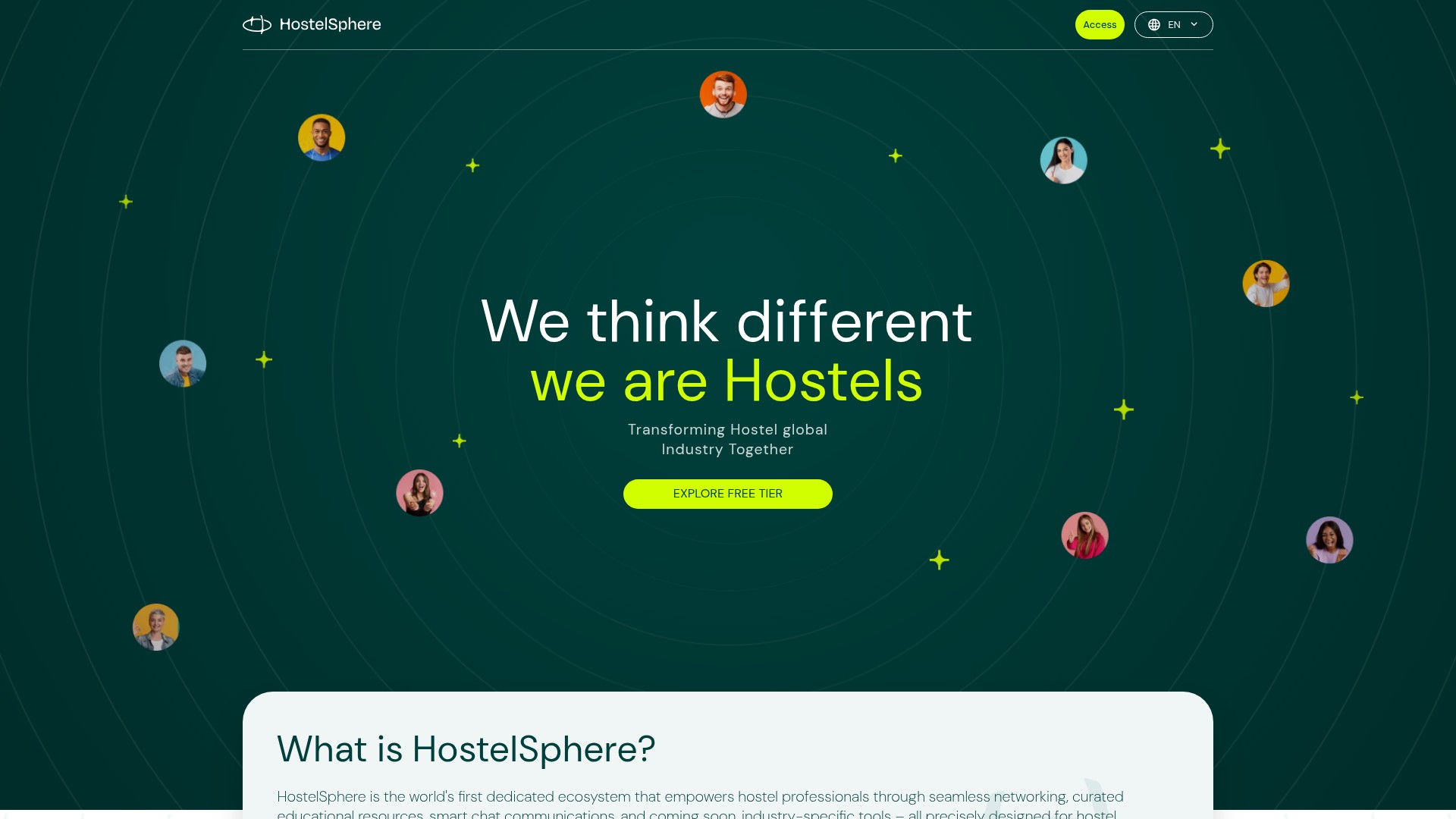 Screenshot of hostelsphere.com