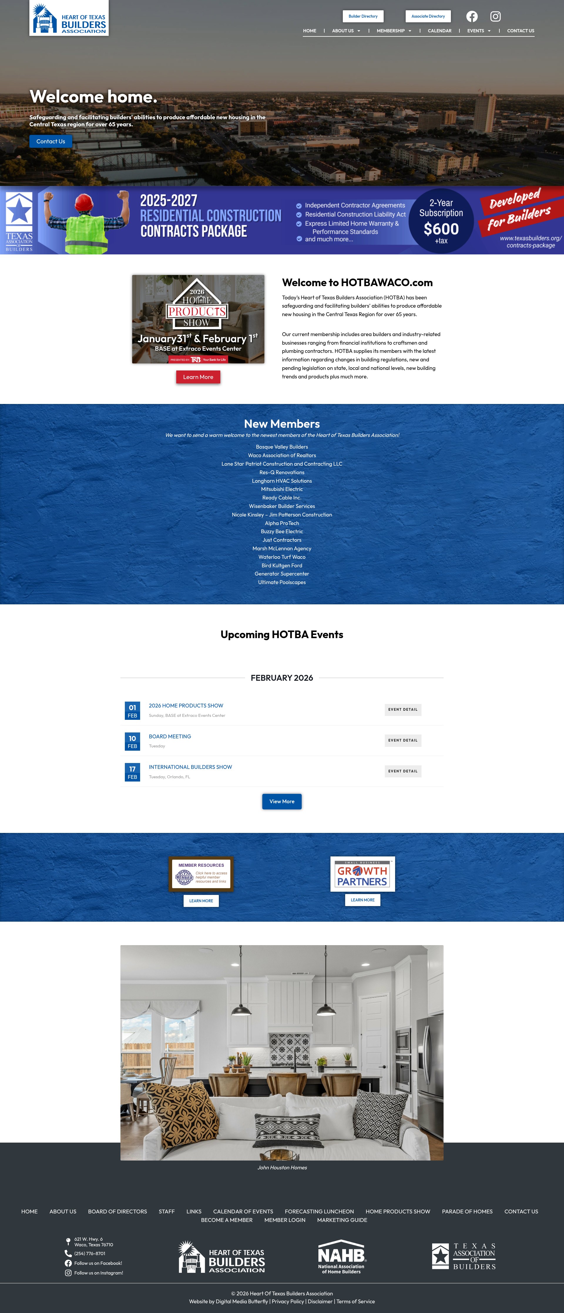 Screenshot of hotbawaco.com