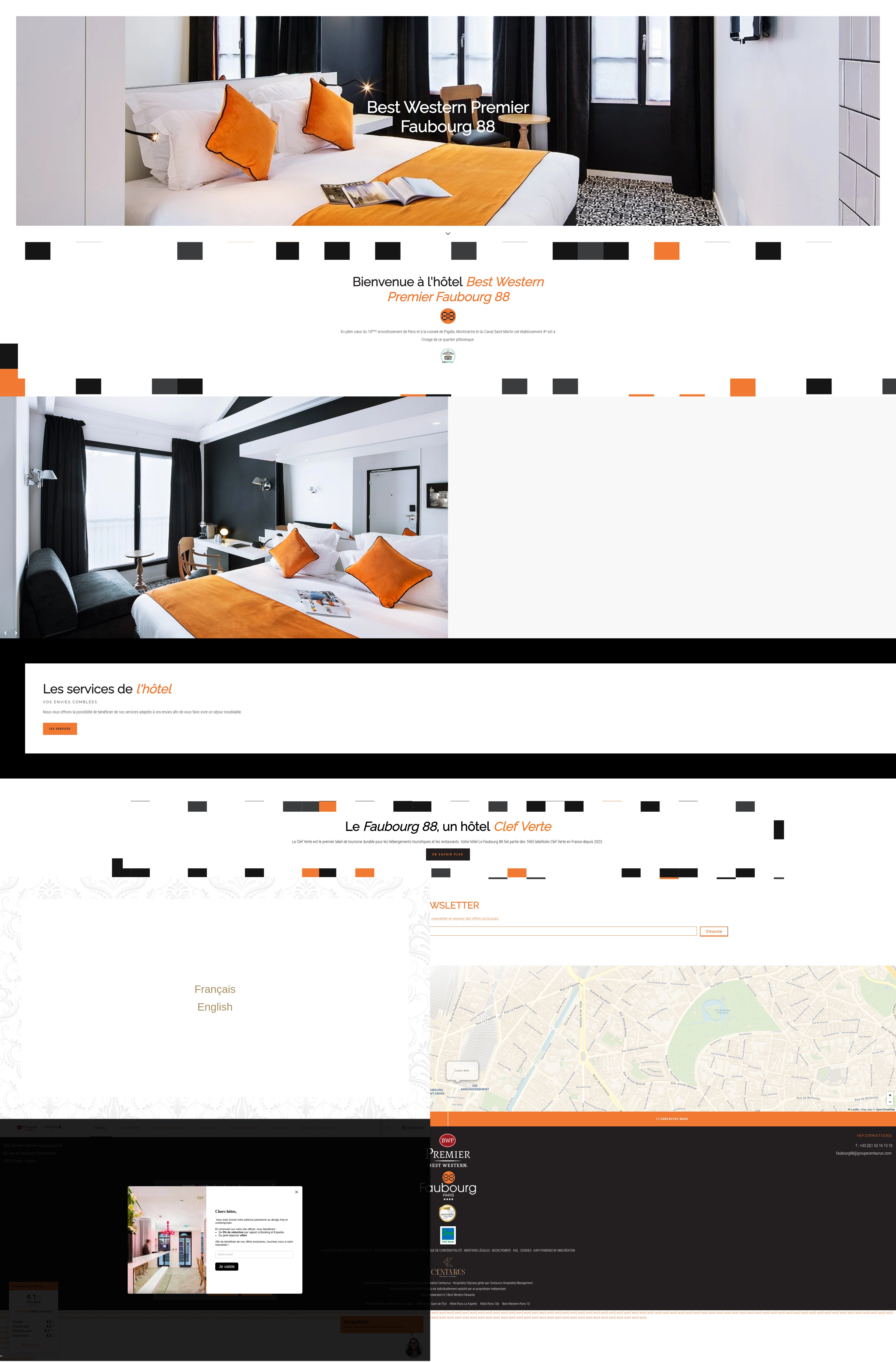 Screenshot of hotel-faubourg88.com