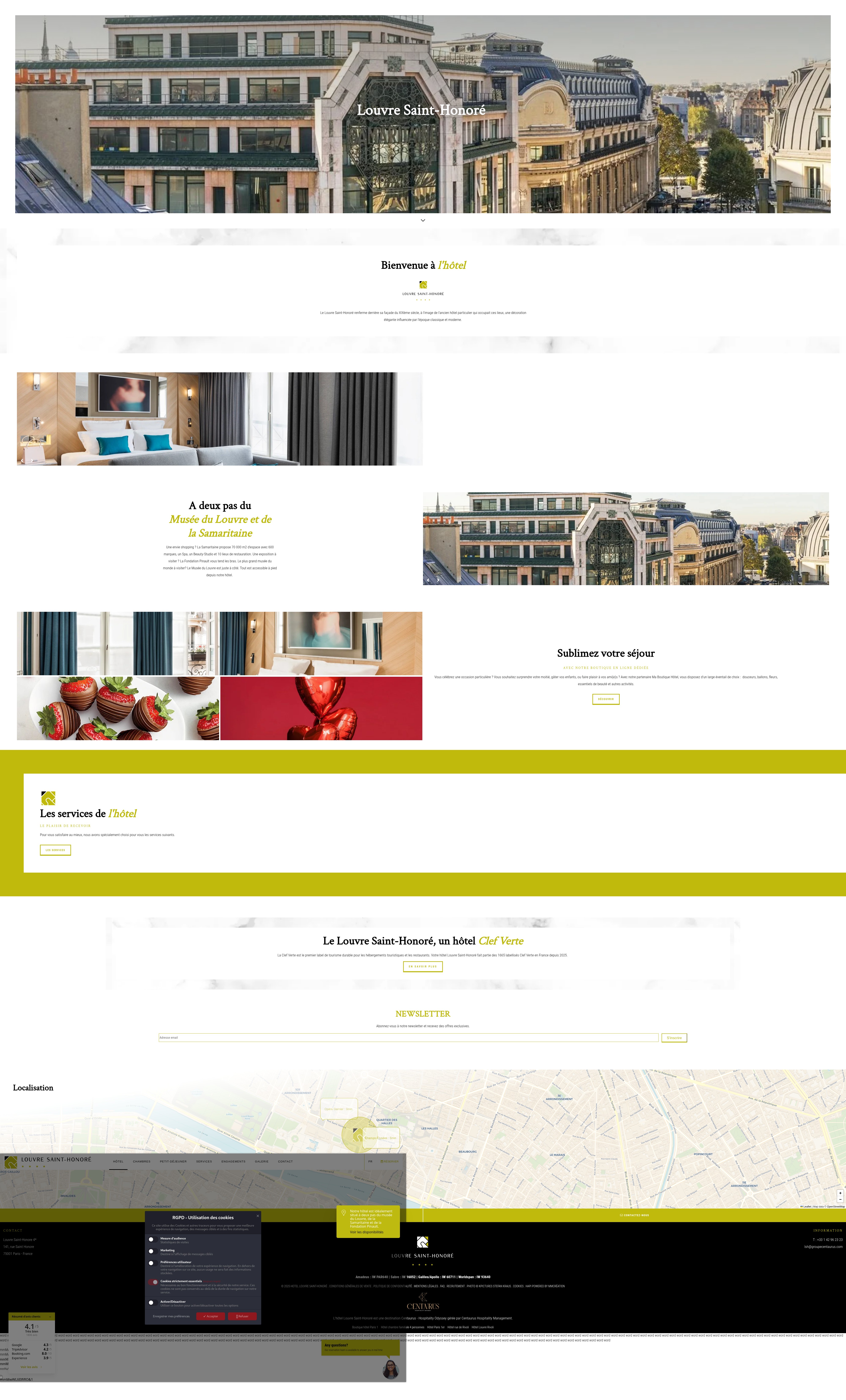 Screenshot of hotel-louvre-saint-honore.com