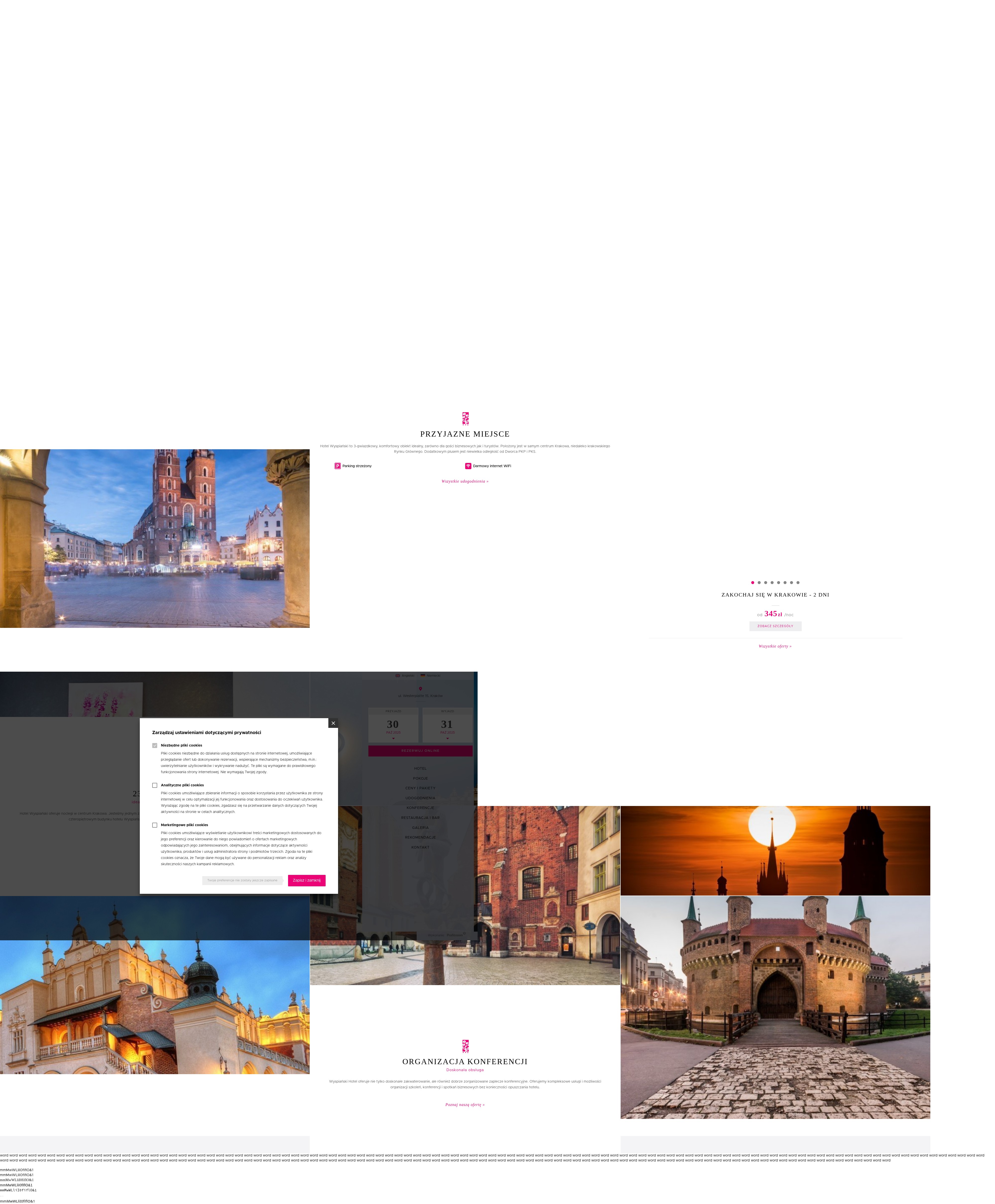 Screenshot of hotel-wyspianski.pl