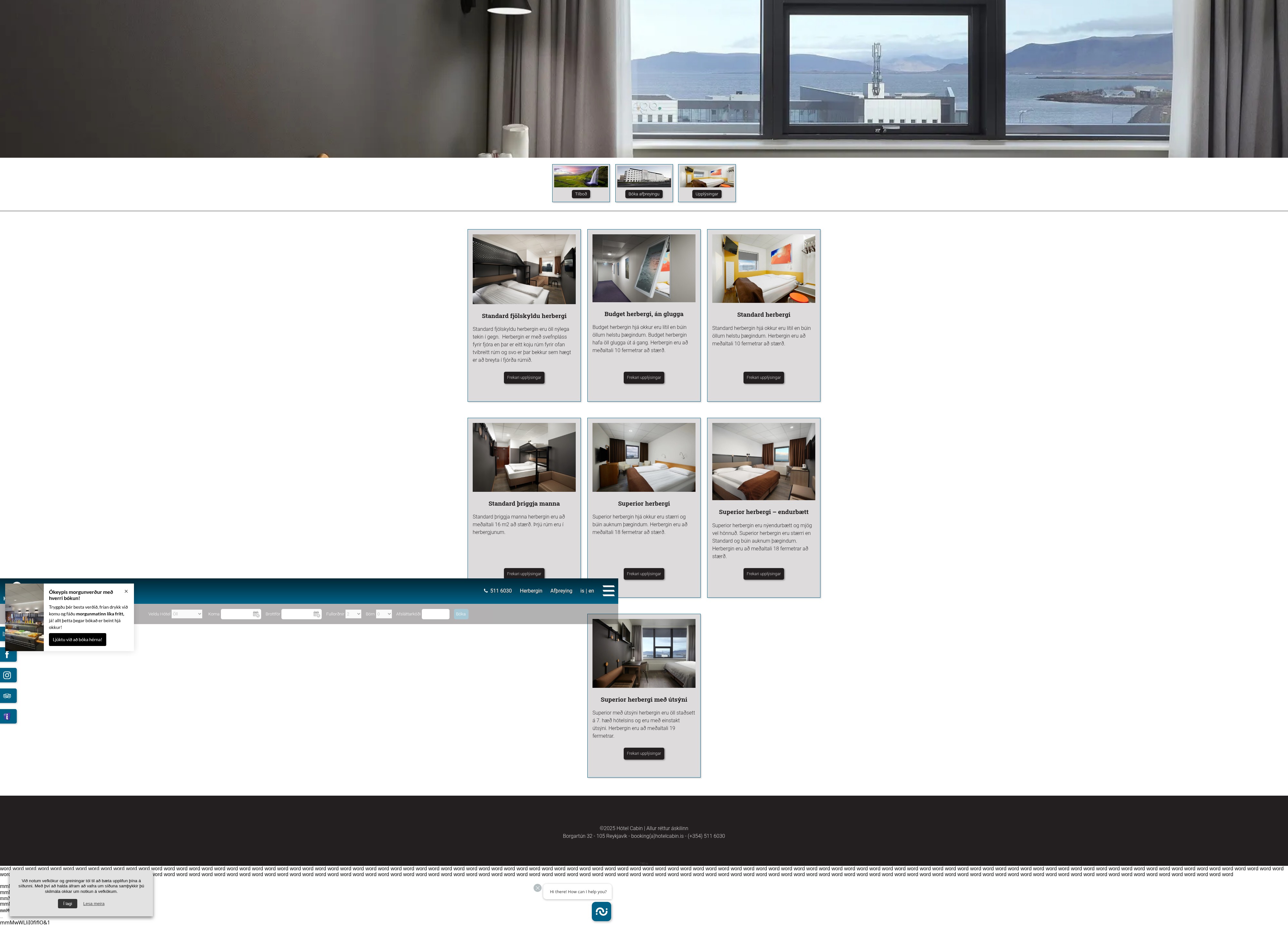 Screenshot of hotelcabin.is