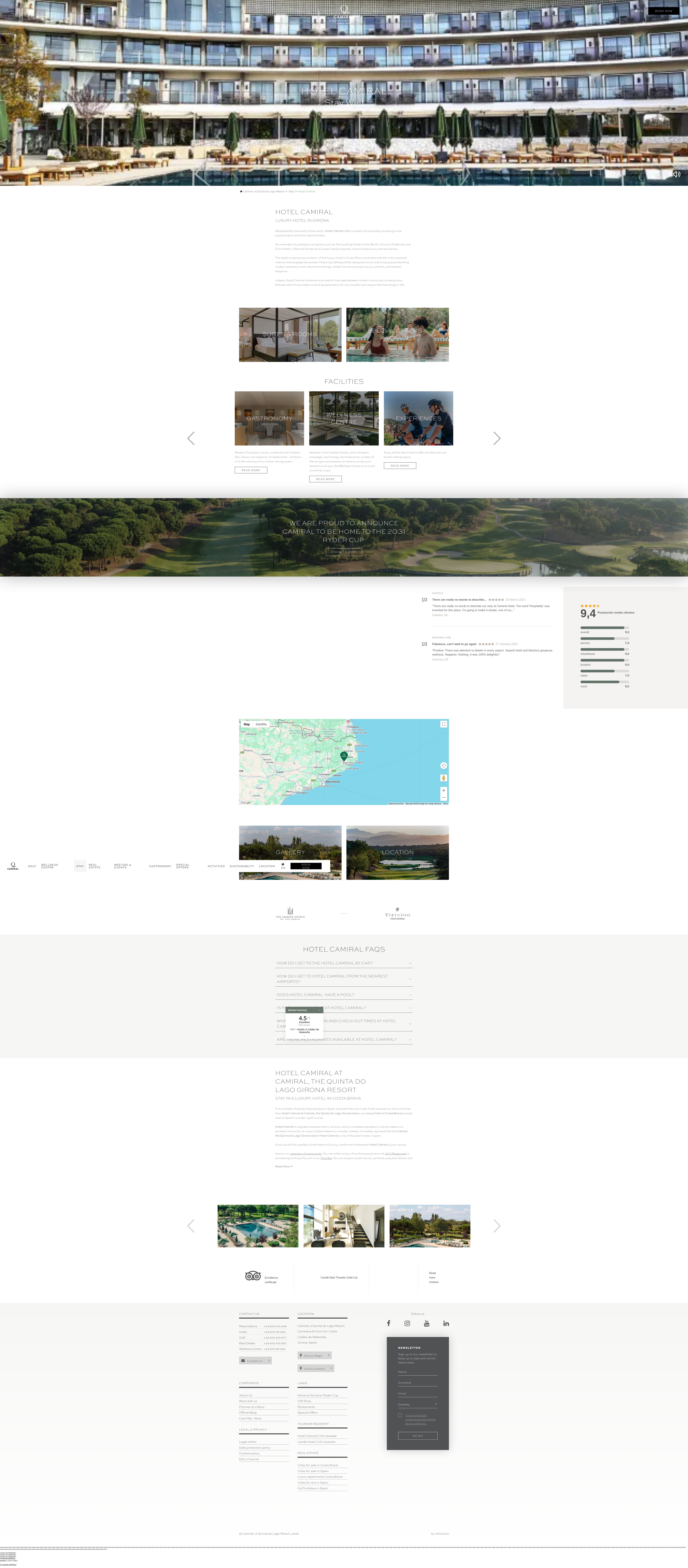 Screenshot of hotelcamiral.com
