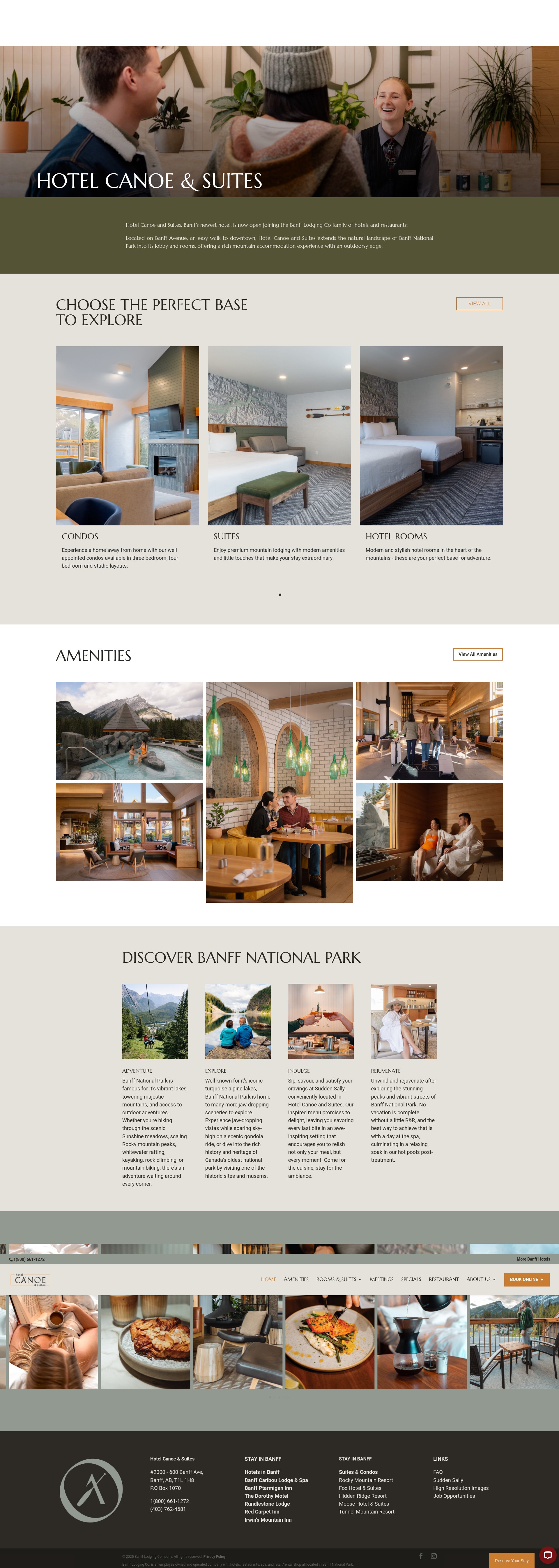 Screenshot of hotelcanoeandsuites.com