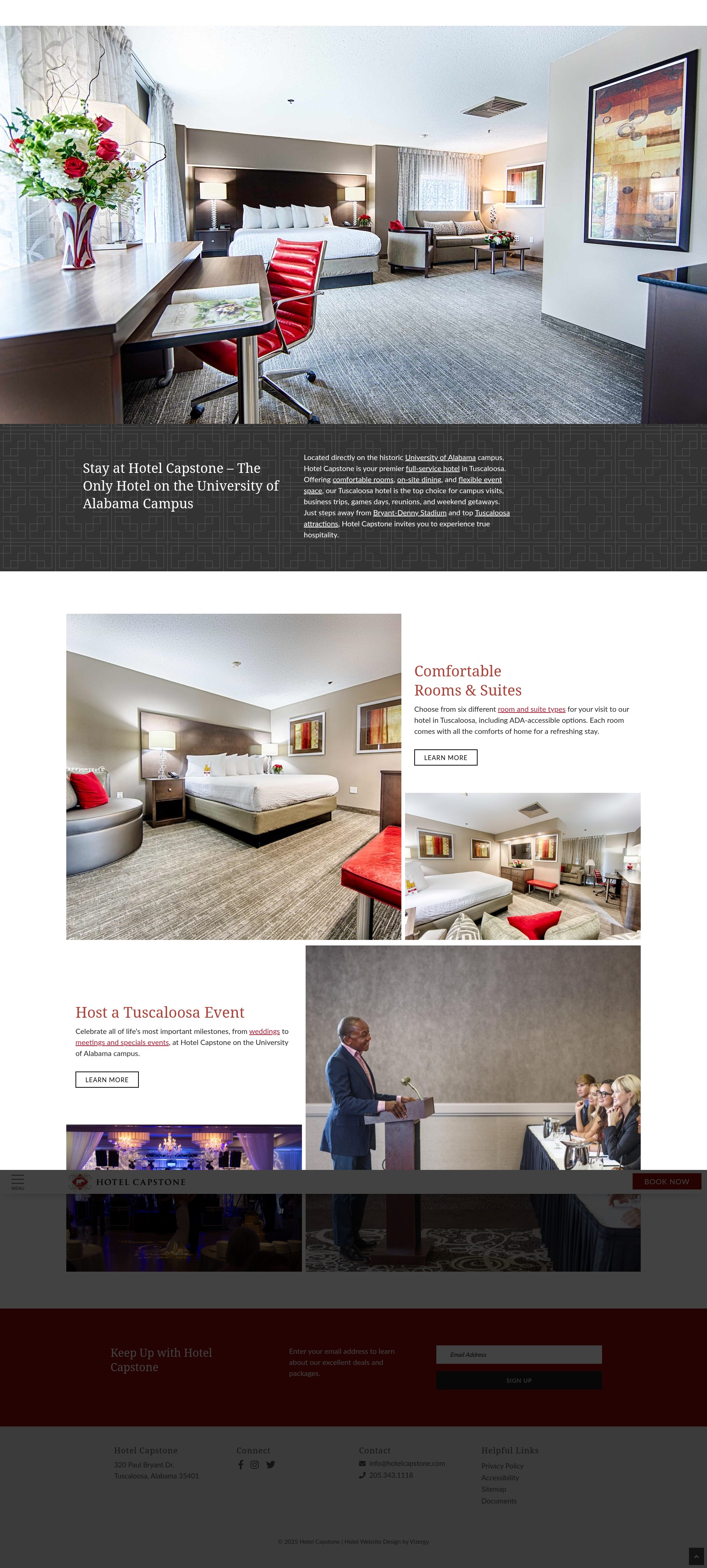 Screenshot of hotelcapstone.com